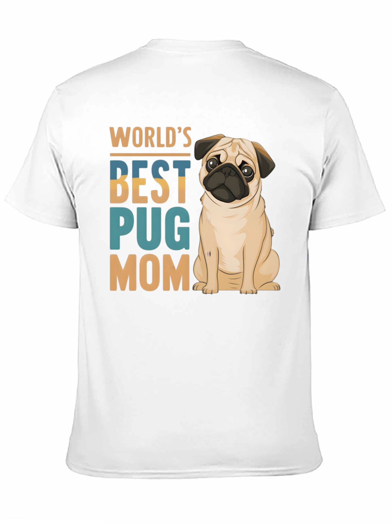 Worlds Best Pug Mom Black T-Shirt