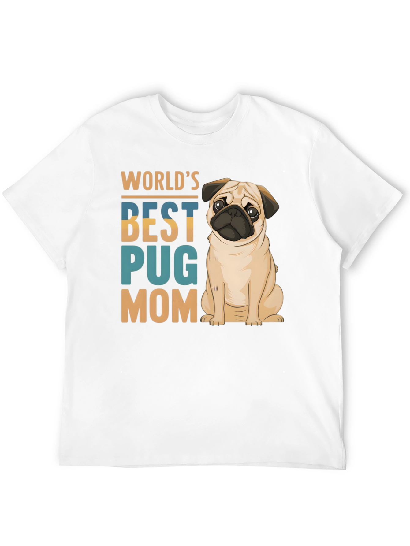 Worlds Best Pug Mom Black T-Shirt