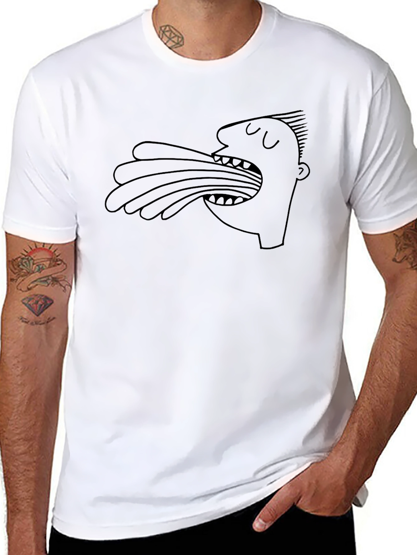 Abstract Art Black Graphic Tee