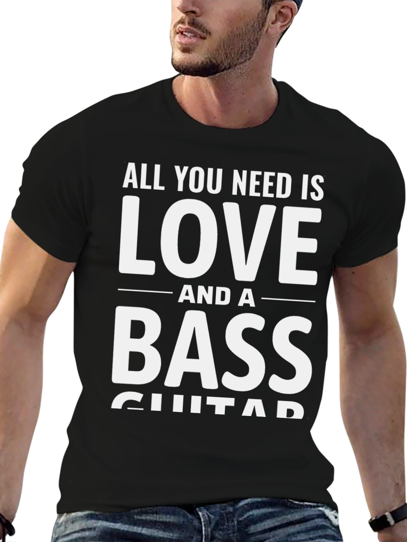 Love and a Bass Guitar T-Shirt - Musician Tee