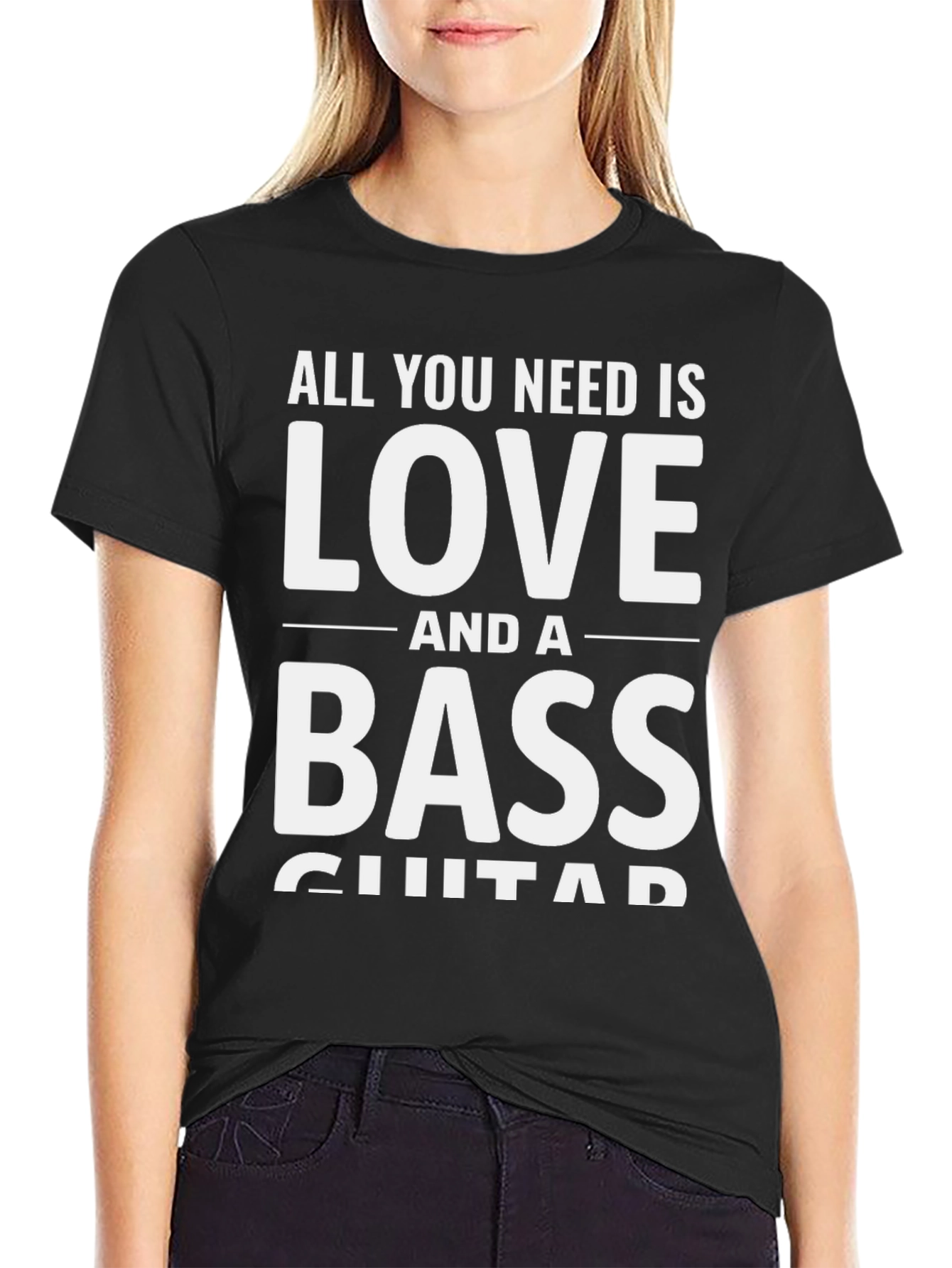 Love and a Bass Guitar T-Shirt - Musician Tee