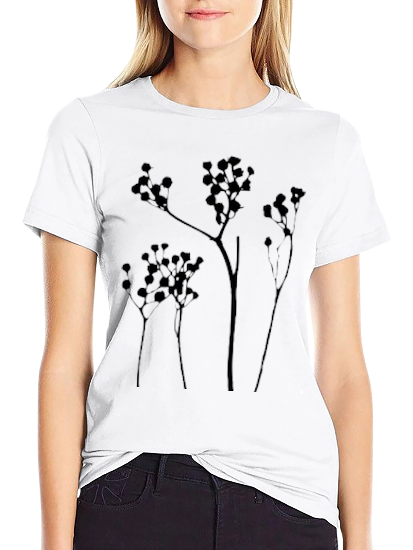 Botanical Silhouette T-Shirt - Modern Graphic Tee