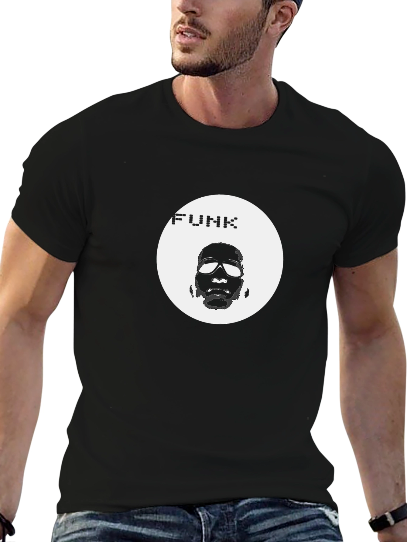 Funk Graphic Print Black T-Shirt