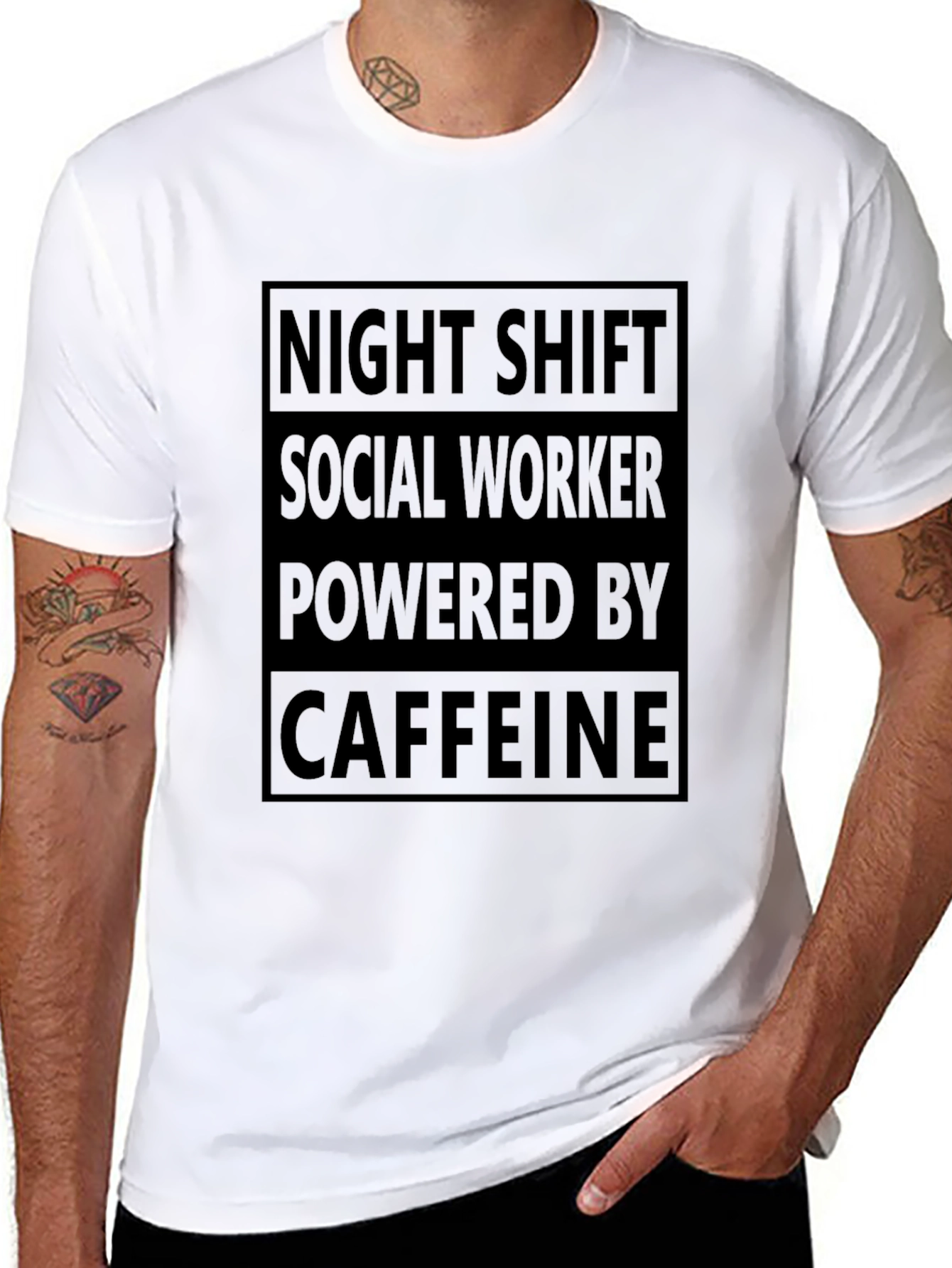 Night Shift Social Worker Caffeine T-Shirt