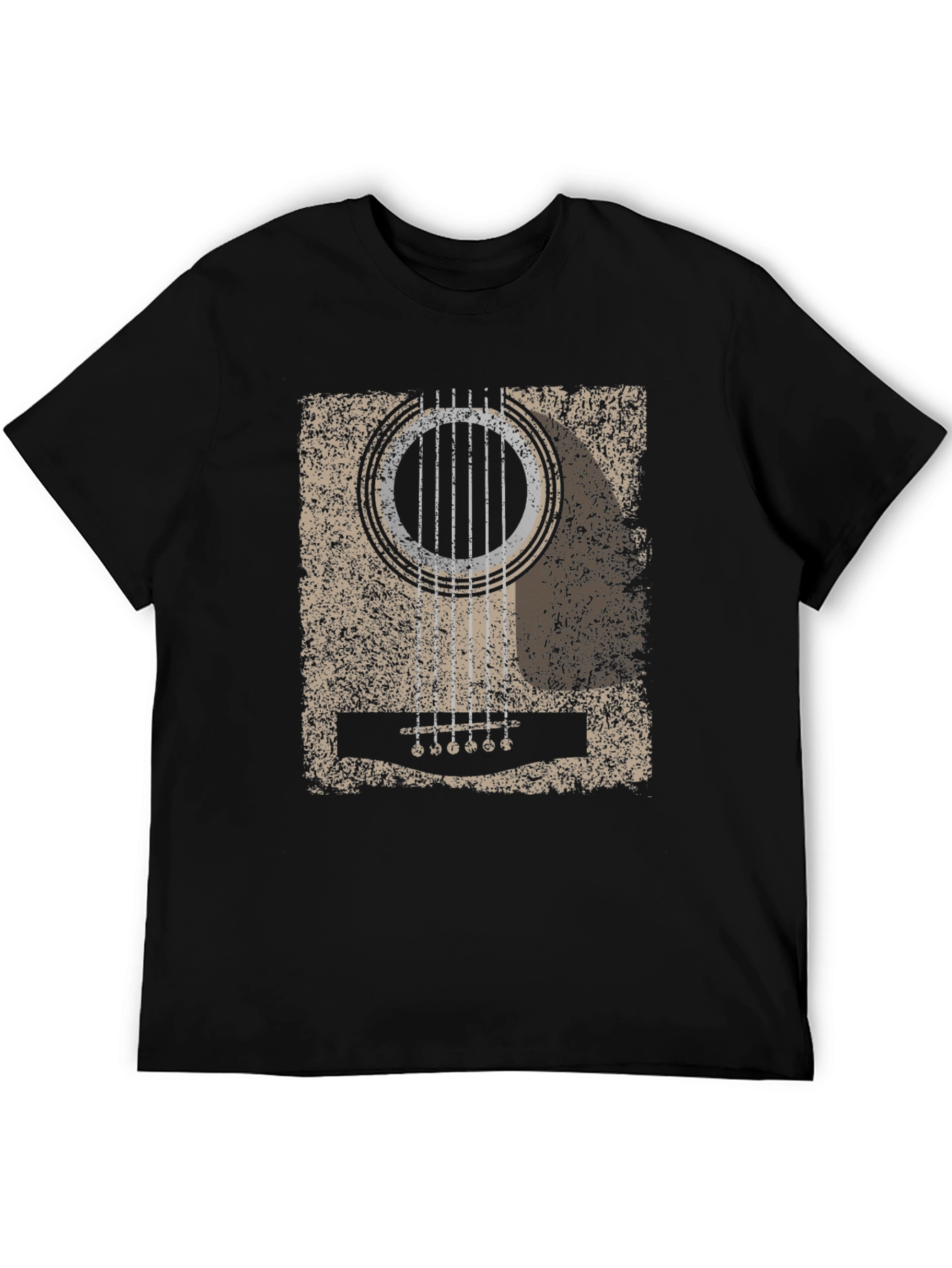 Distressed Acoustic Guitar Graphic T-Shirt