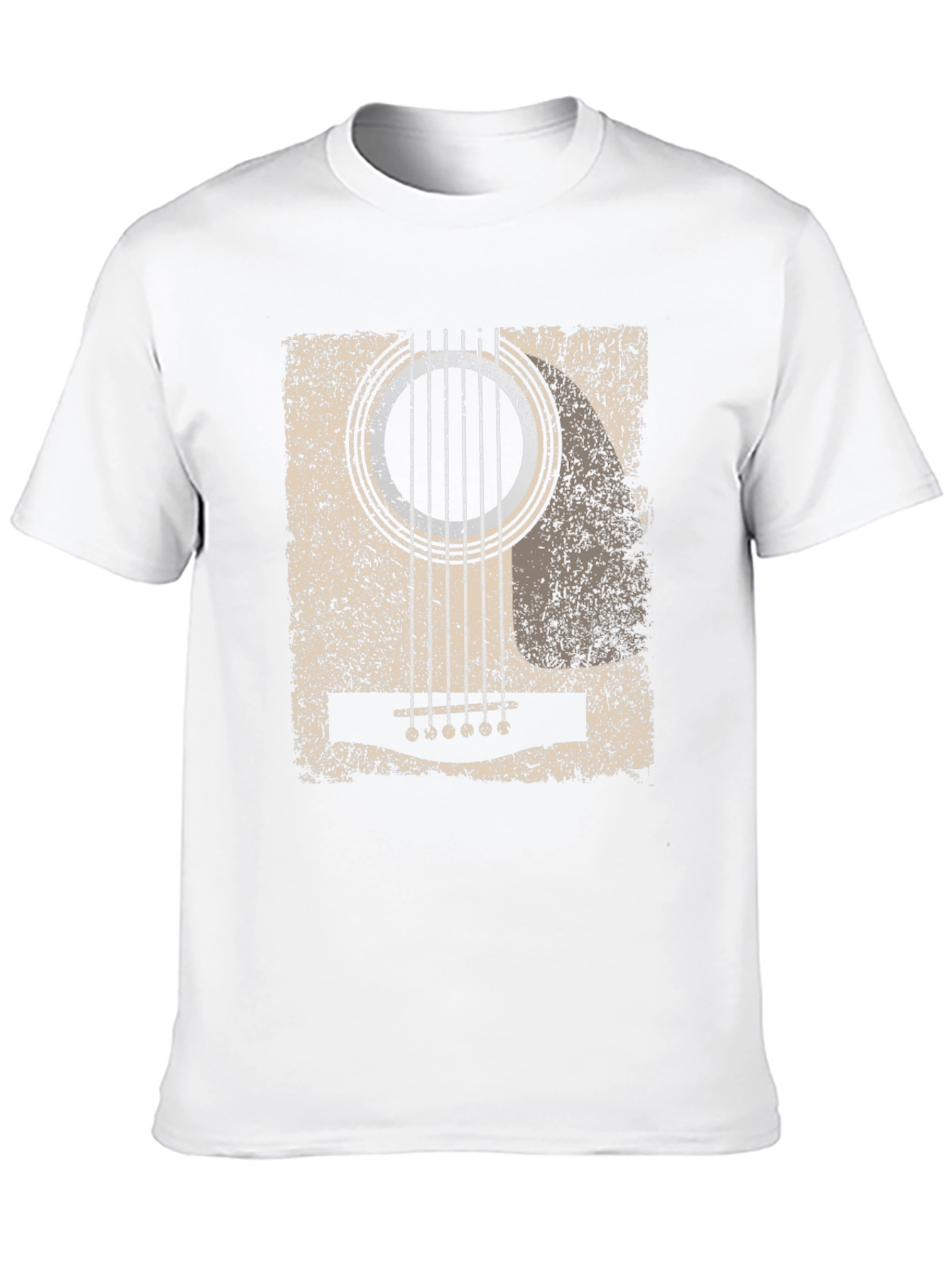 Distressed Acoustic Guitar Graphic T-Shirt