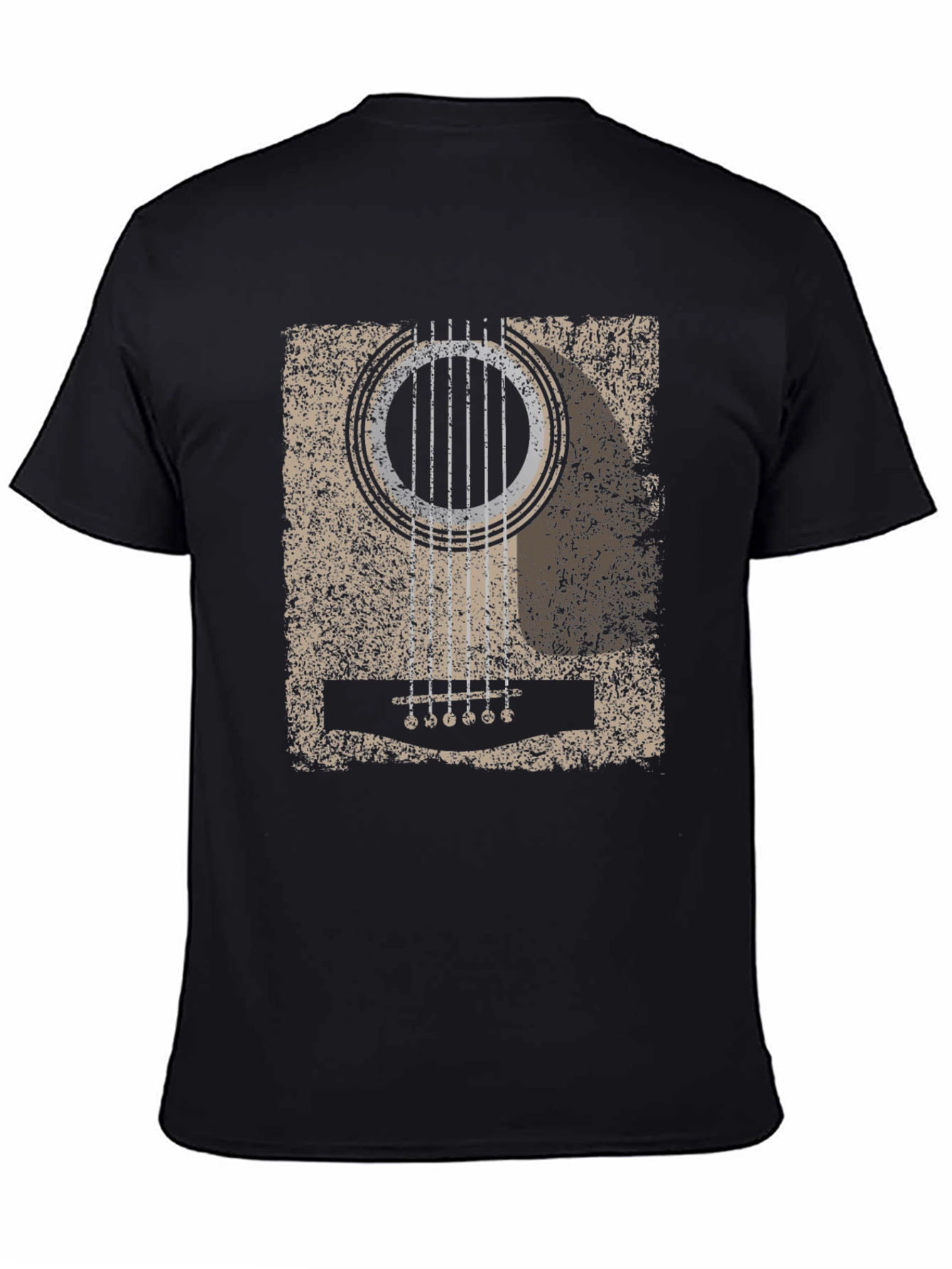 Distressed Acoustic Guitar Graphic T-Shirt