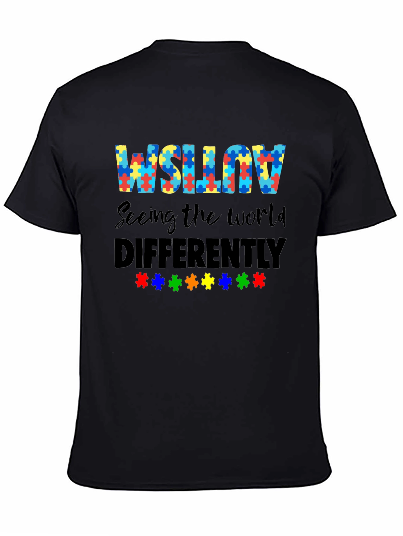 Autism Awareness Puzzle Piece Graphic T-Shirt