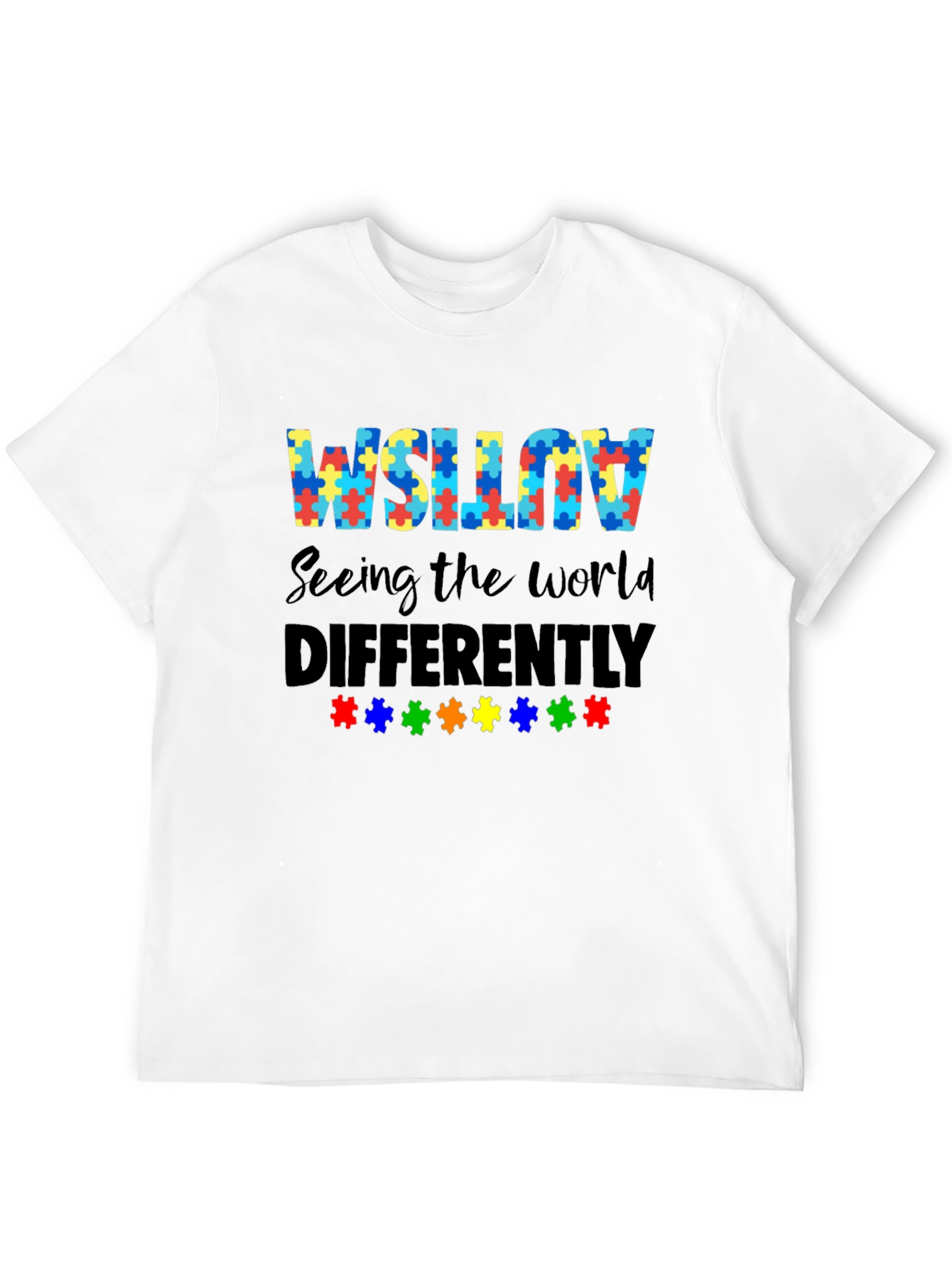 Autism Awareness Puzzle Piece Graphic T-Shirt
