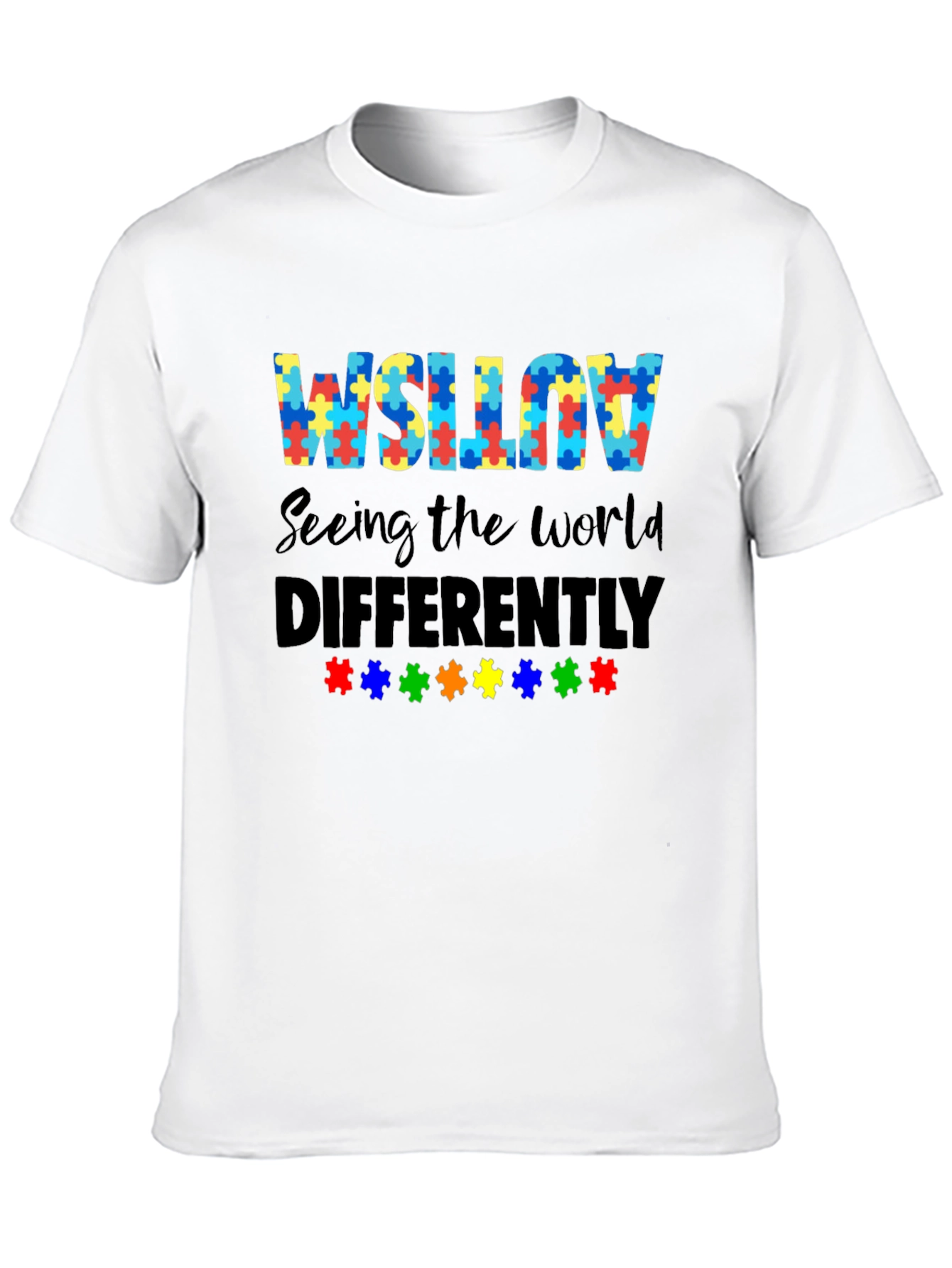 Autism Awareness Puzzle Piece Graphic T-Shirt