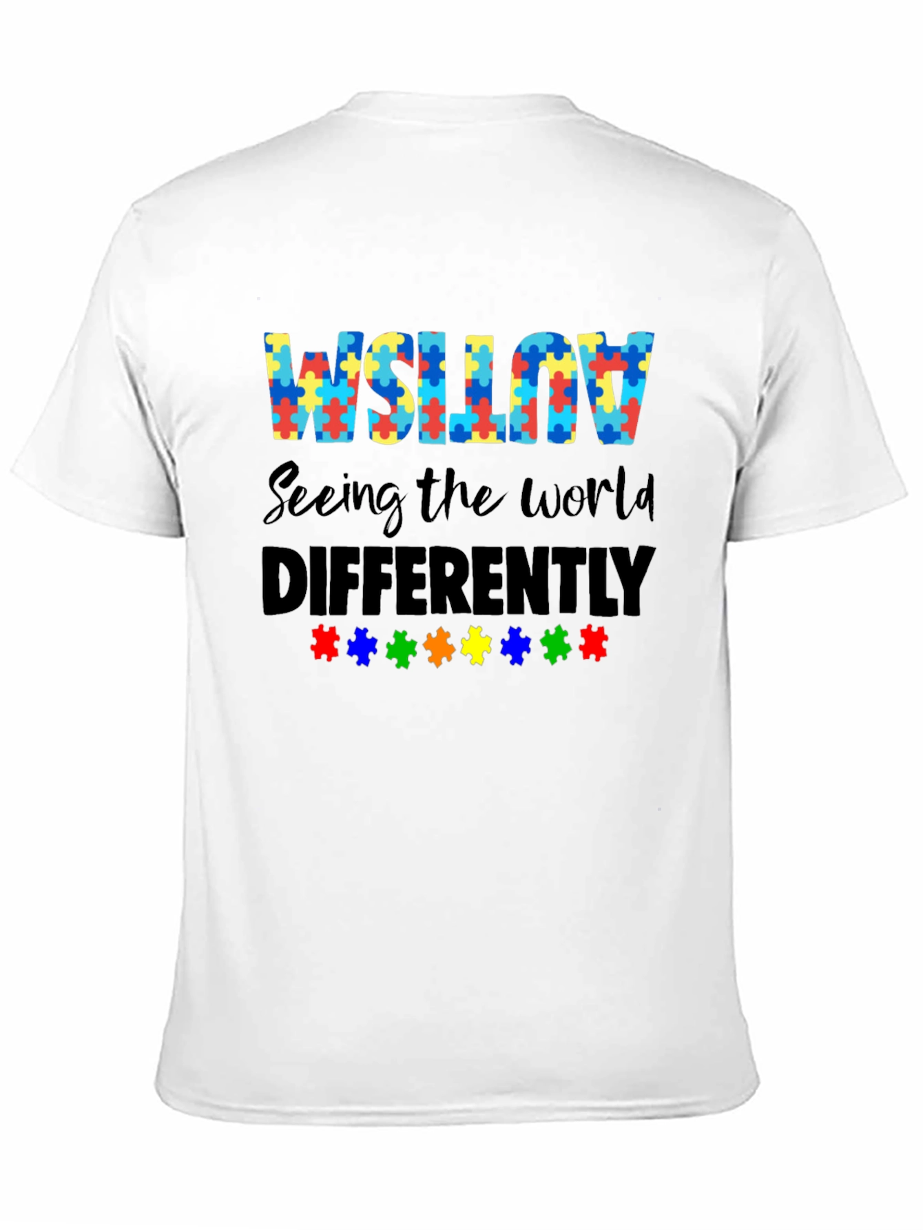 Autism Awareness Puzzle Piece Graphic T-Shirt