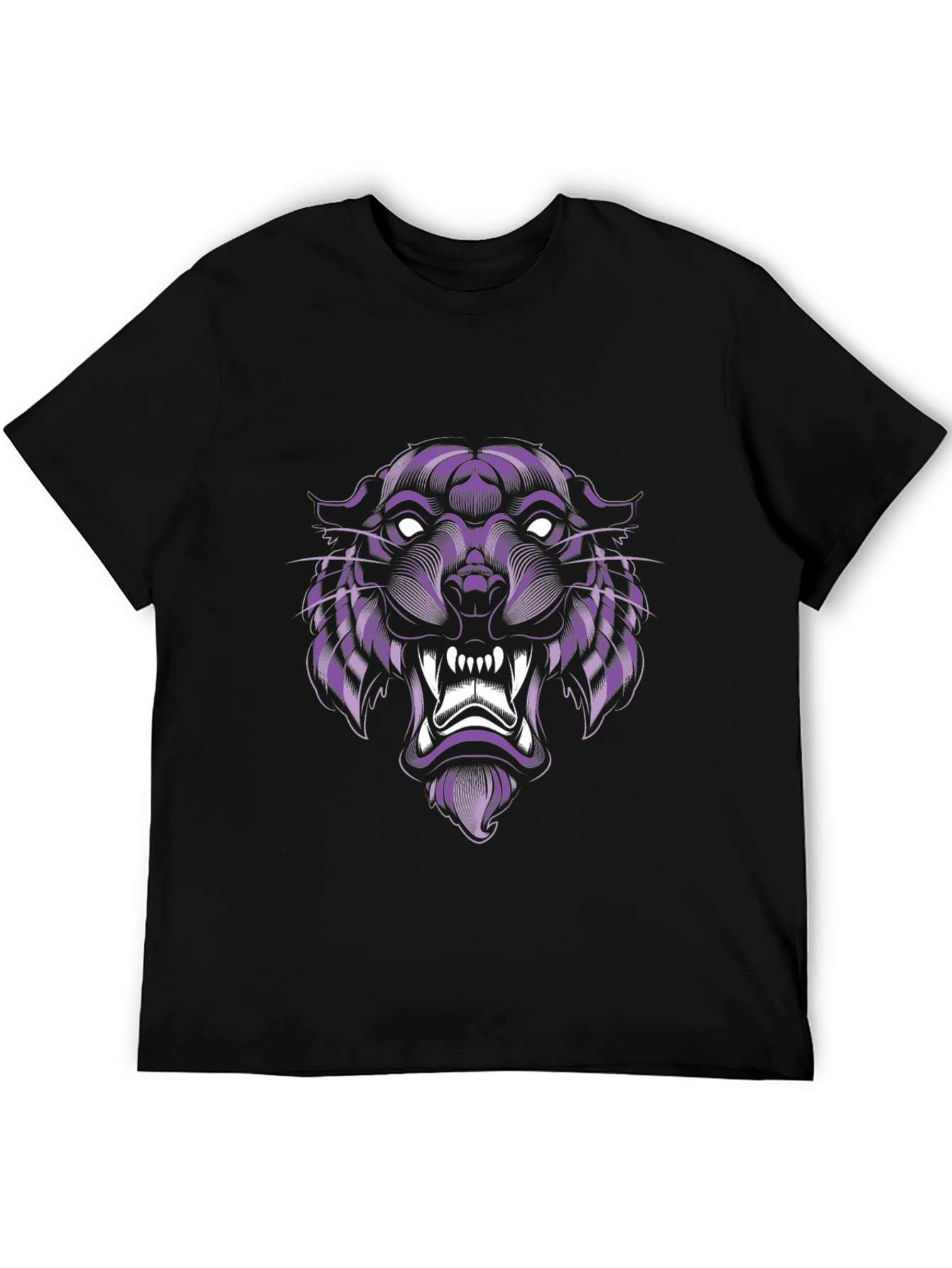 Purple Panther Graphic Tee - Cool Animal Design