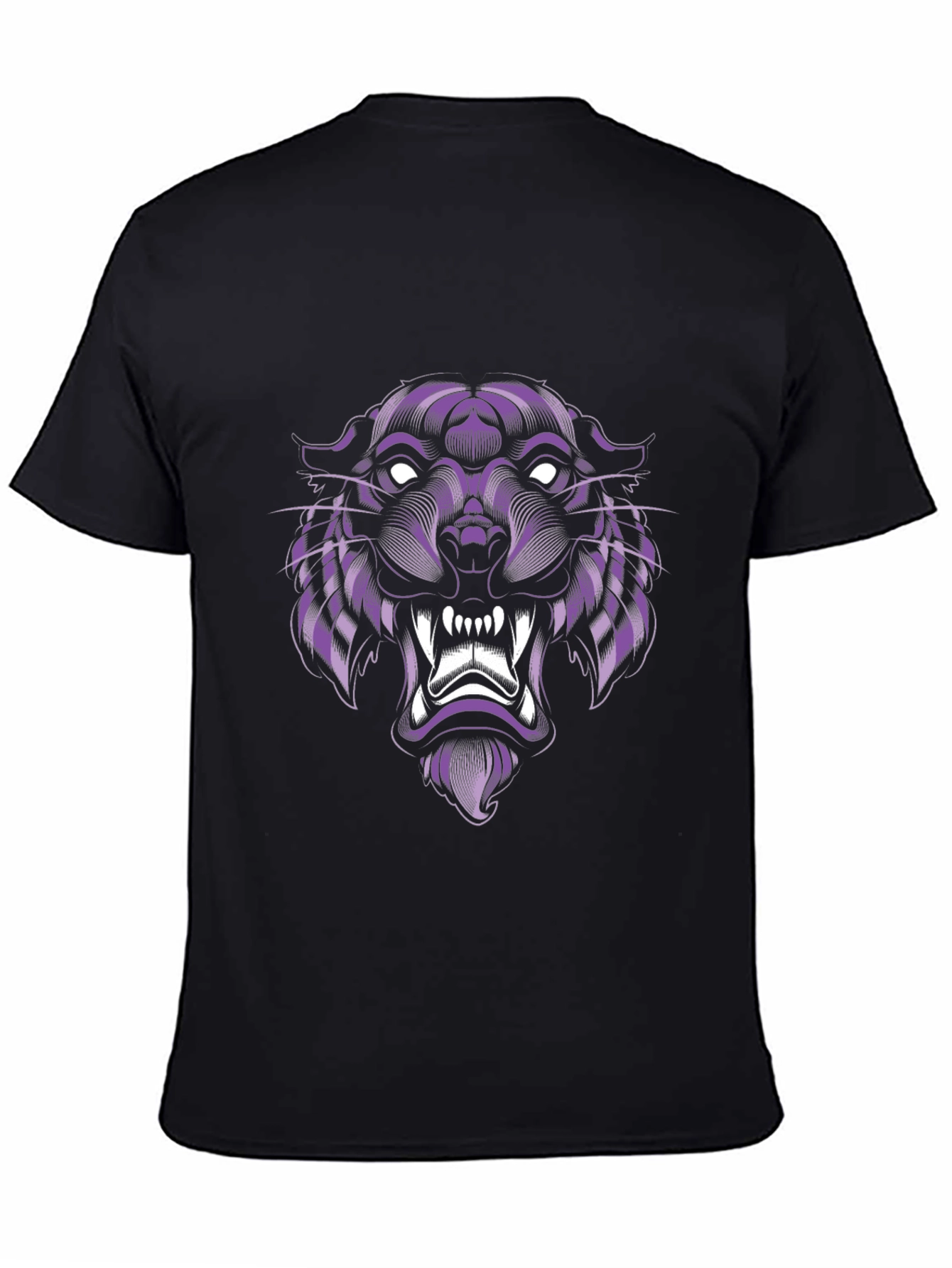 Purple Panther Graphic Tee - Cool Animal Design
