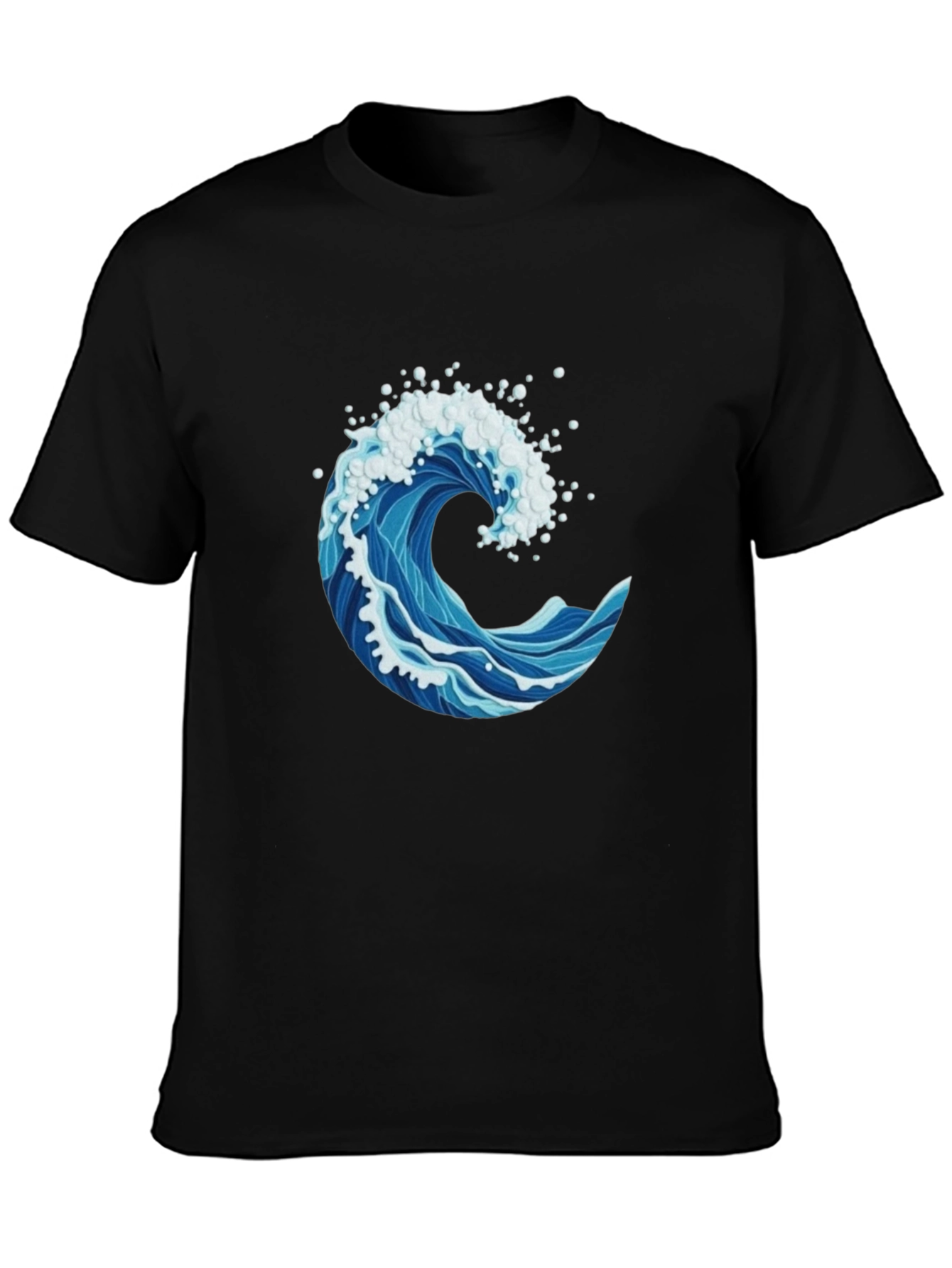 Ocean Wave Graphic Print Mens T-Shirt