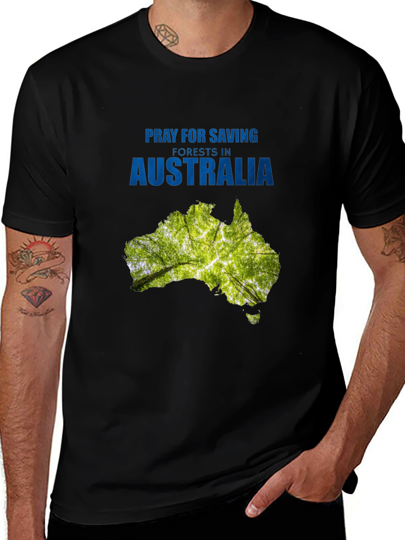 Pray for Australia Forest T-Shirt