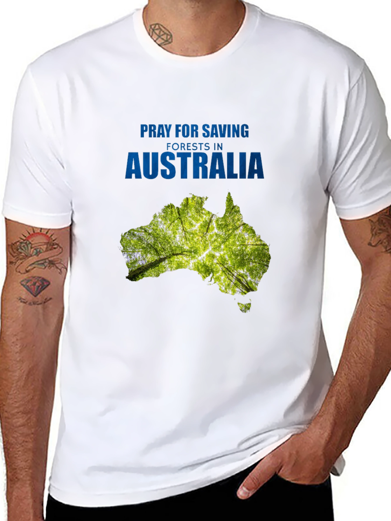 Pray for Australia Forest T-Shirt