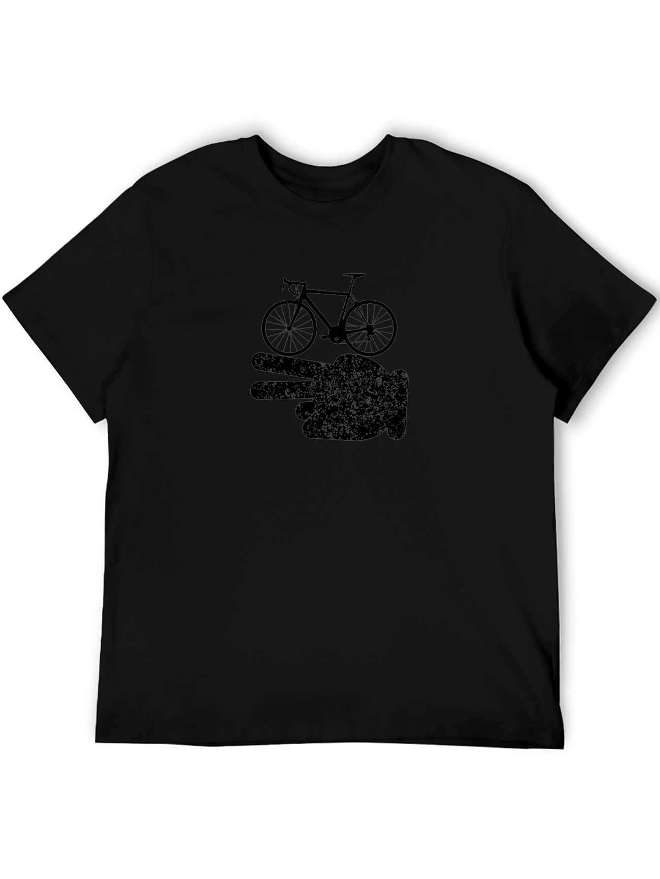 Cycling Hand Sign Graphic Tee - Black