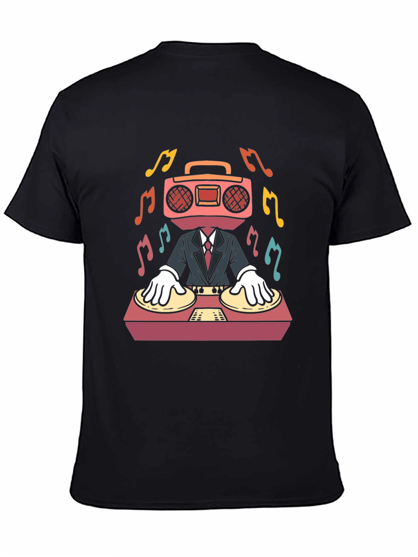DJ Boombox Head T-Shirt - Music Lover Tee