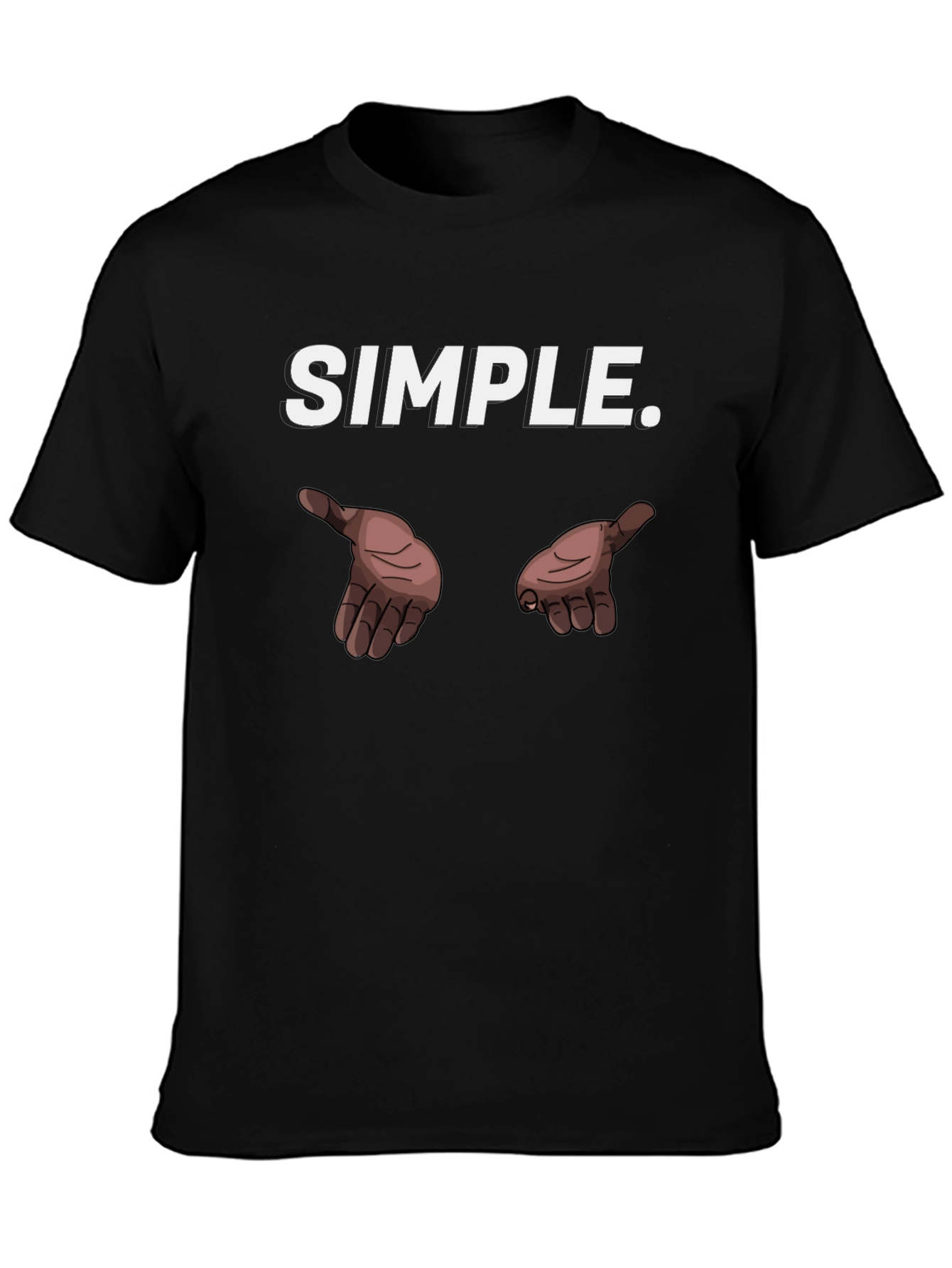 Simple Hands Graphic Black T-Shirt