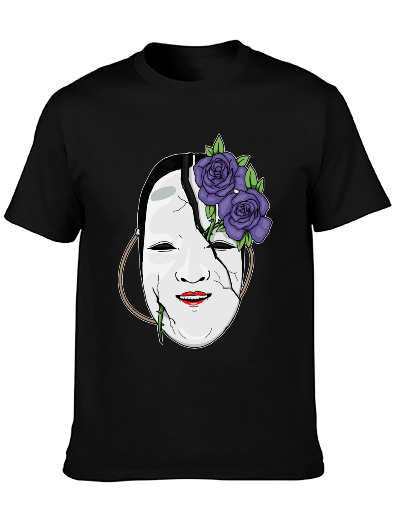 Mask with Roses Graphic T-Shirt