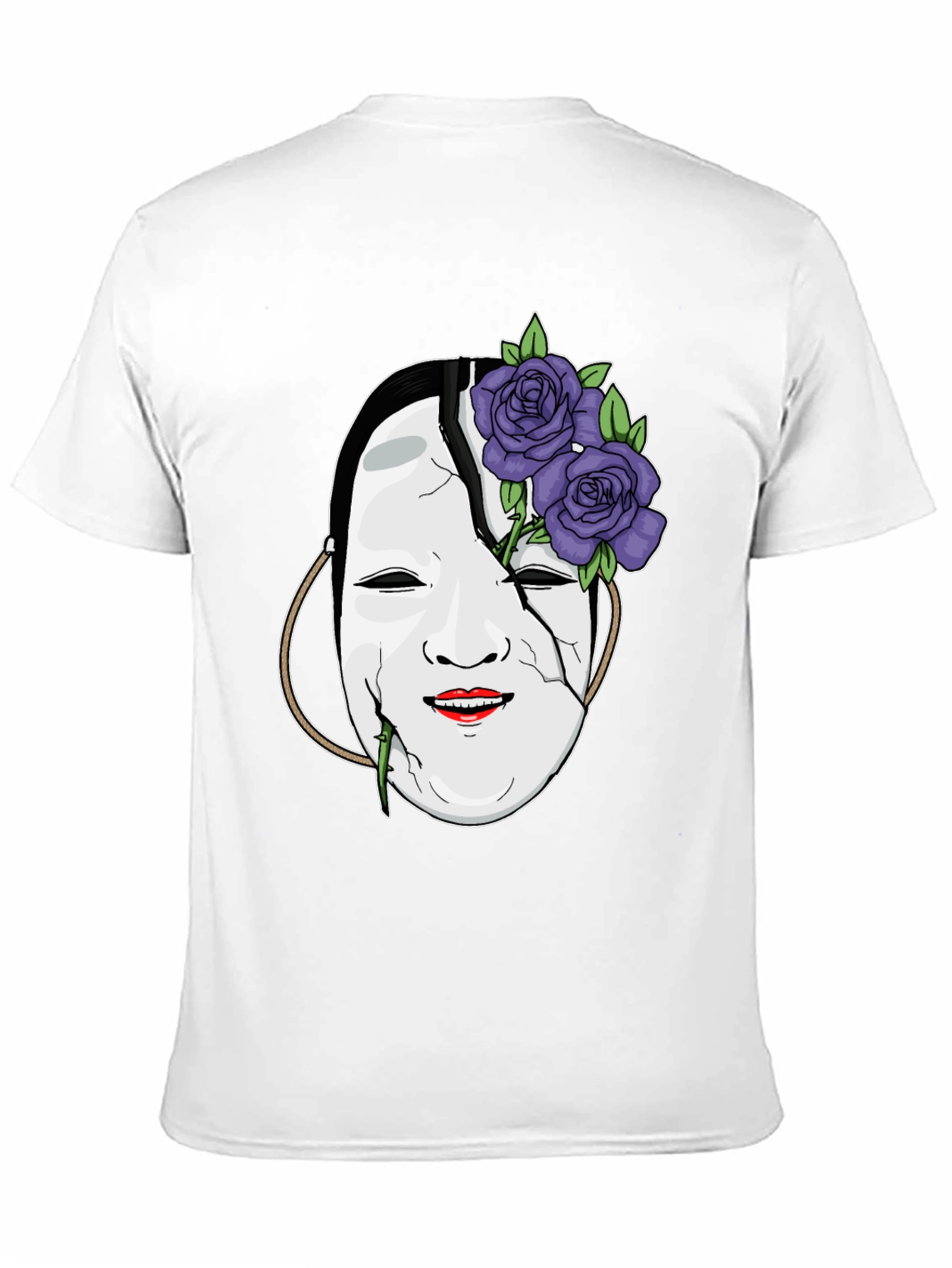 Mask with Roses Graphic T-Shirt