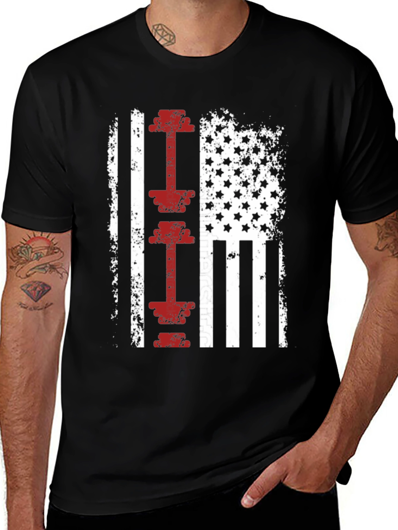 American Flag Workout T-Shirt