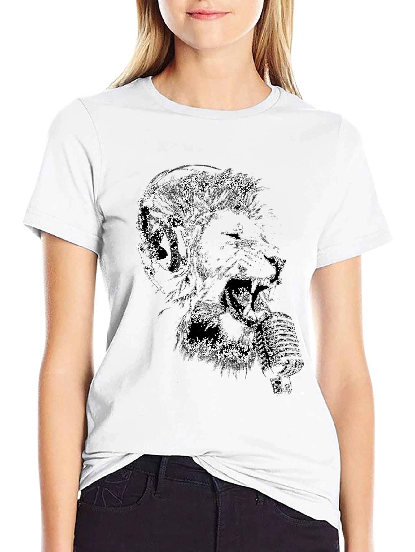Lion Headphone Music T-Shirt