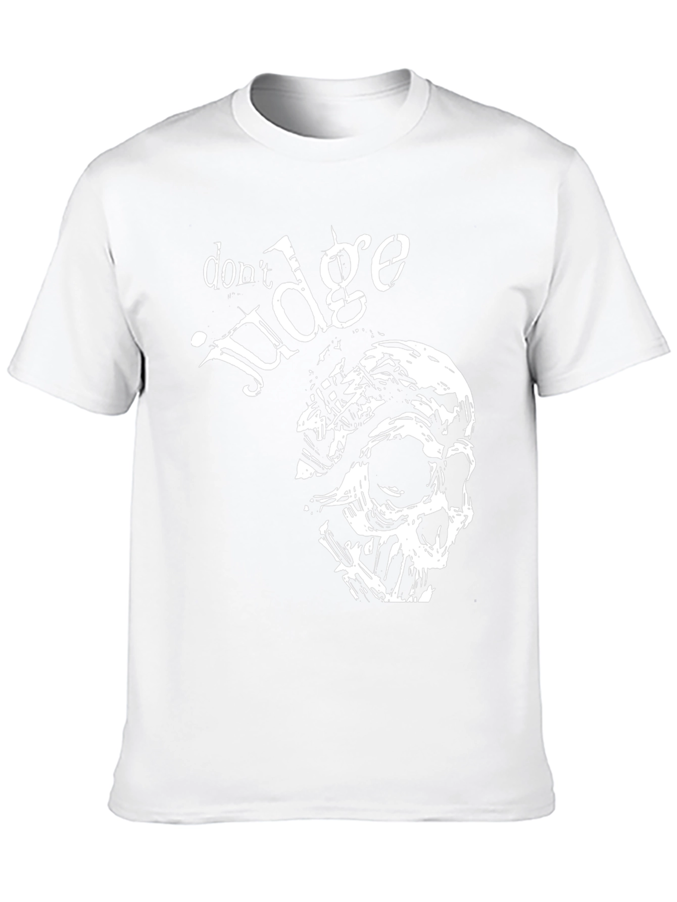 Dont Judge Skull Graphic Tee - Black Crew Neck