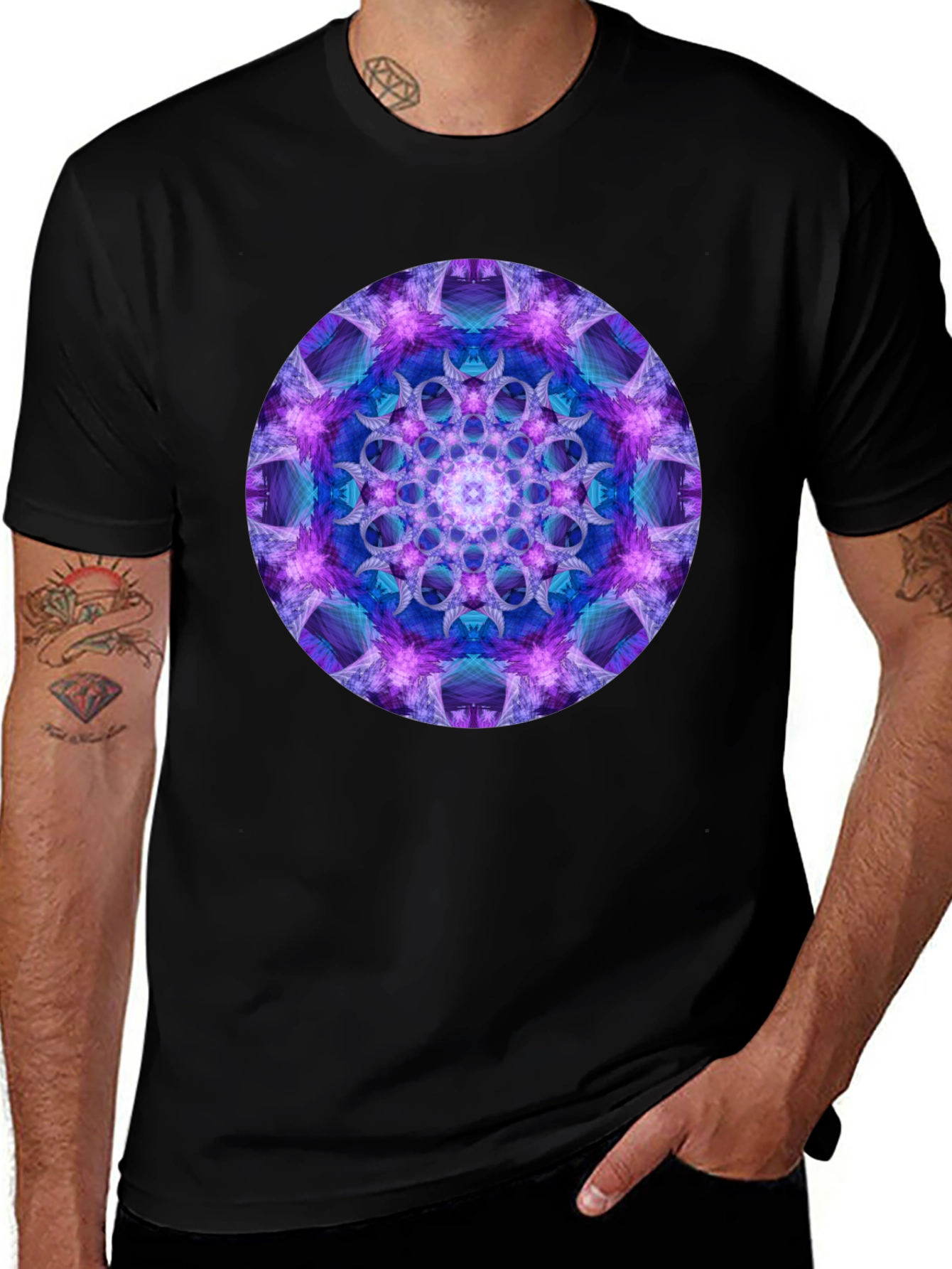 Mystic Mandala Black T-Shirt