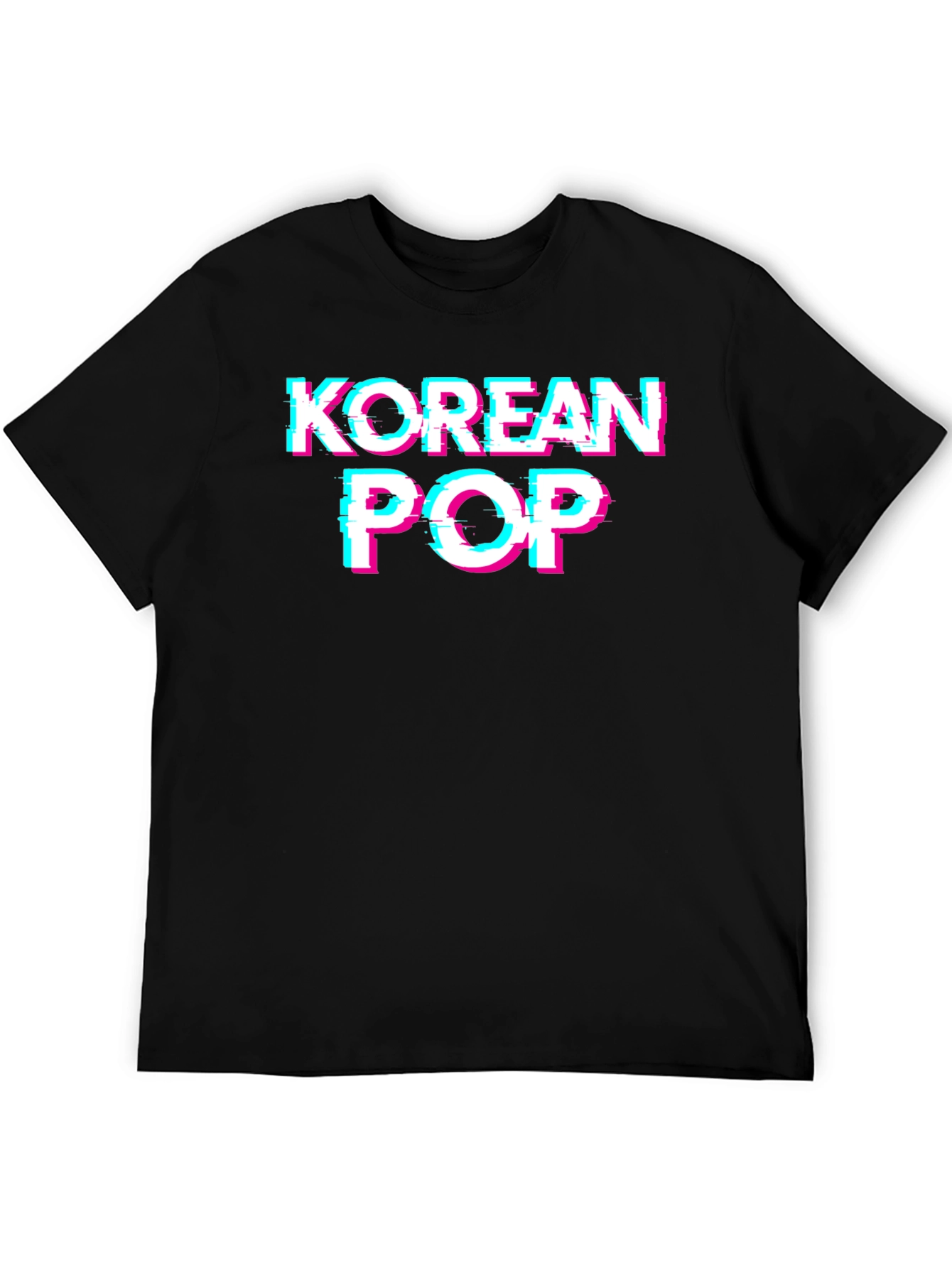 Korean Pop Black Graphic Tee