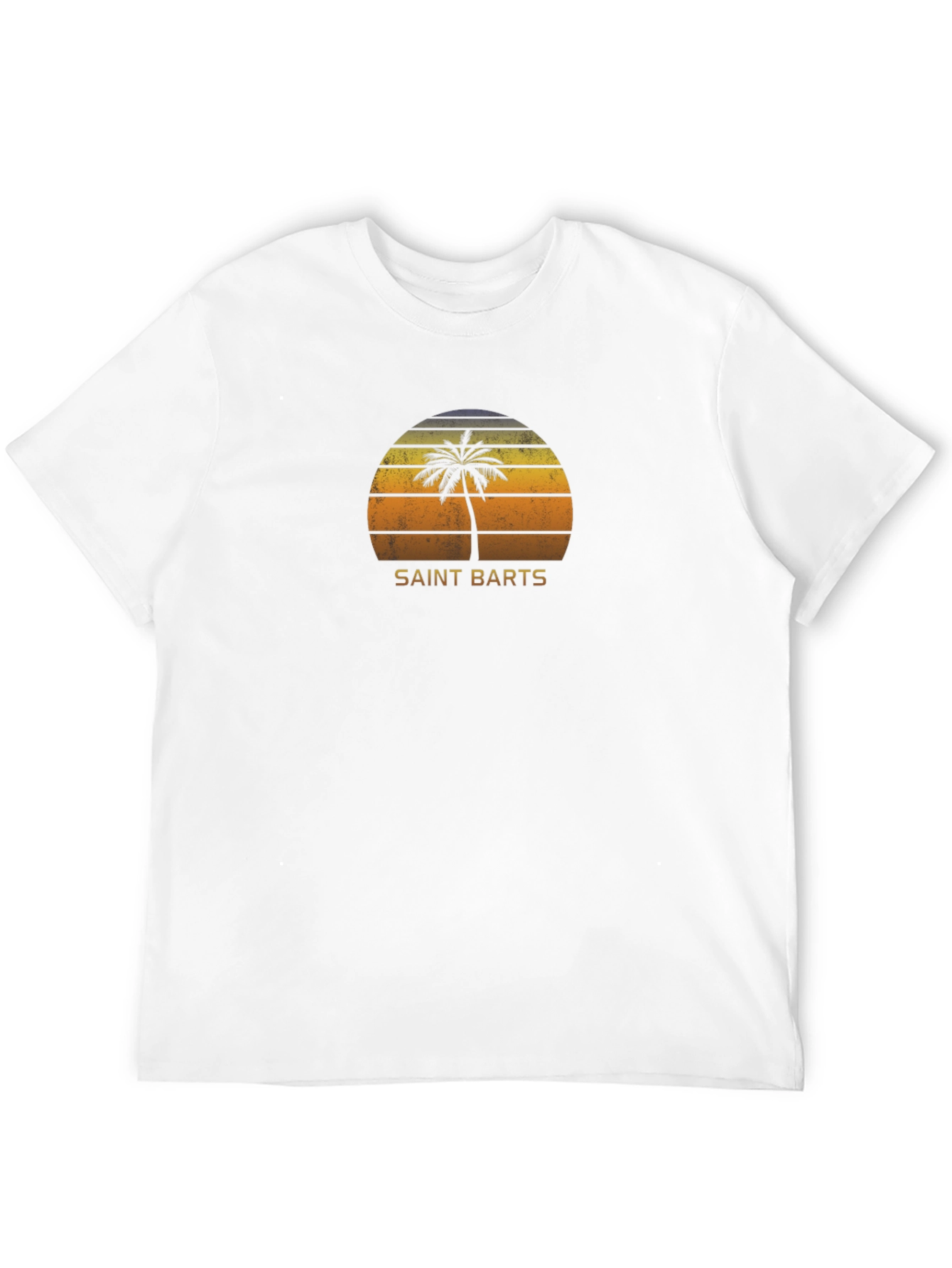 Saint Barts Palm Tree Sunset Graphic T-Shirt