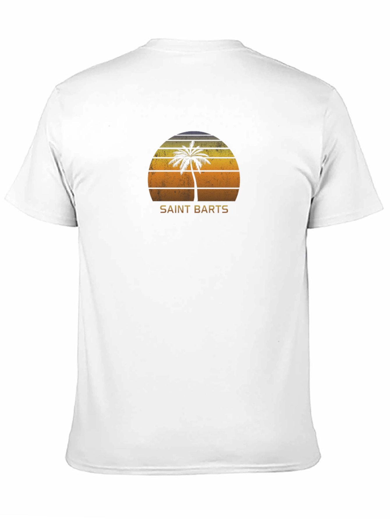 Saint Barts Palm Tree Sunset Graphic T-Shirt