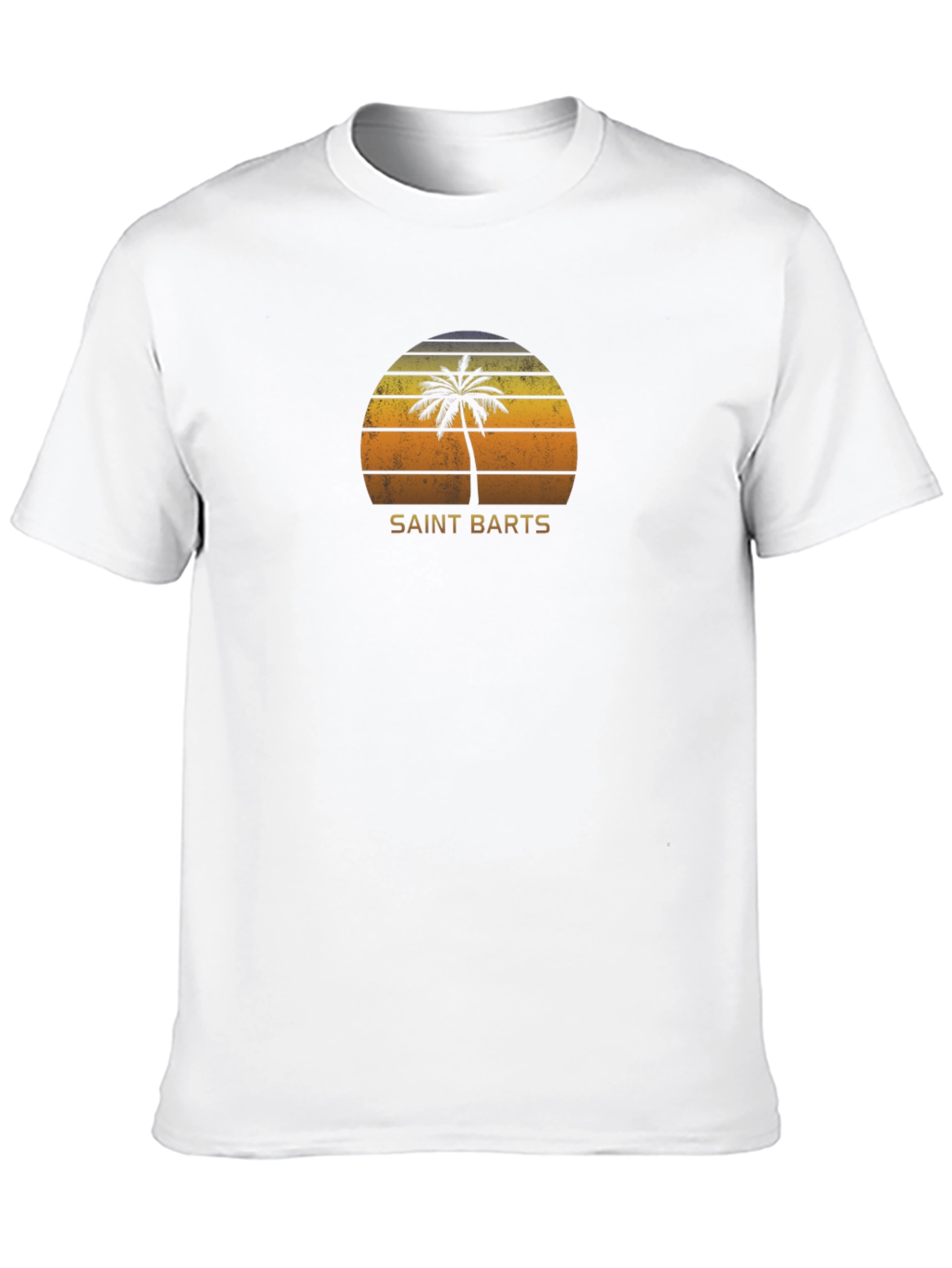 Saint Barts Palm Tree Sunset Graphic T-Shirt