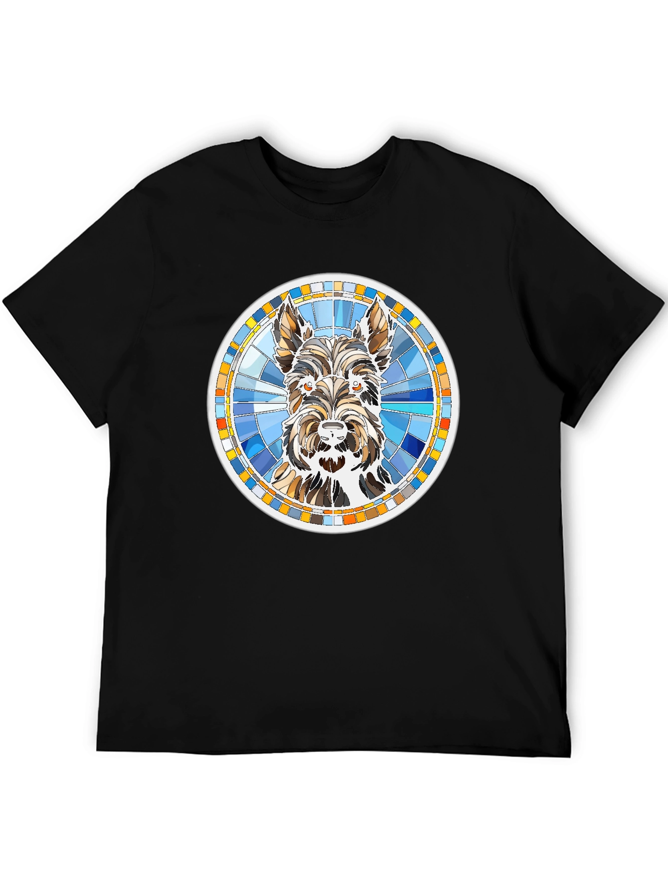 Dog Breed Graphic Tee - Round Mosaic Design