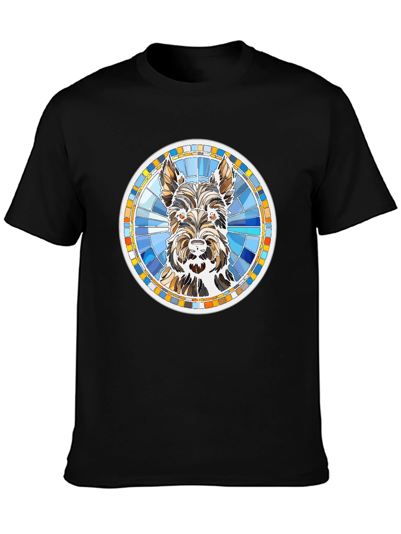 Dog Breed Graphic Tee - Round Mosaic Design