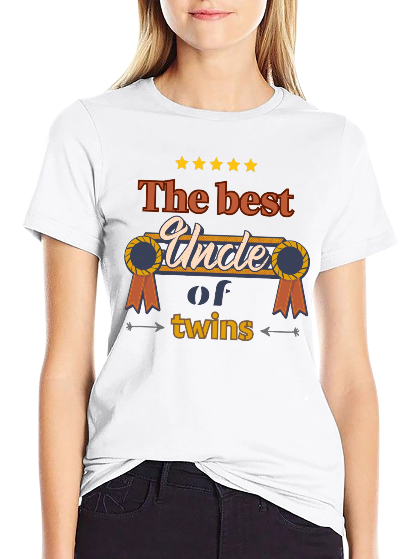 Best Uncle of Twins T-Shirt - Novelty Family Tee