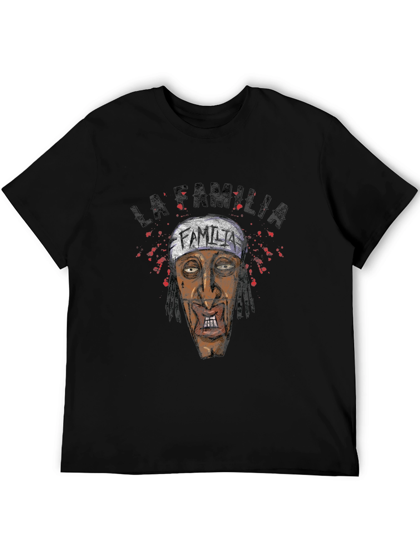 La Familia Graphic Print Black T-Shirt