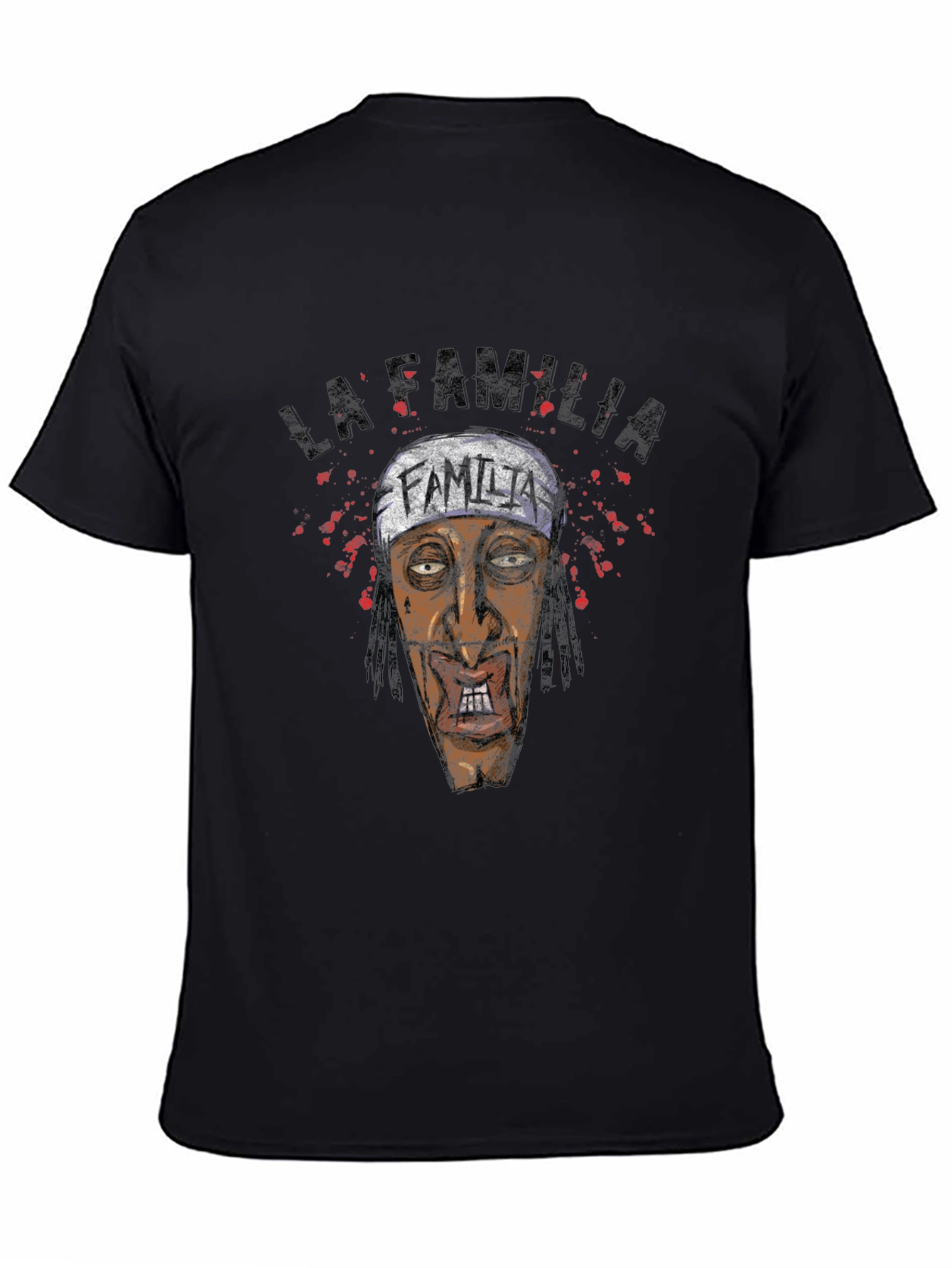 La Familia Graphic Print Black T-Shirt