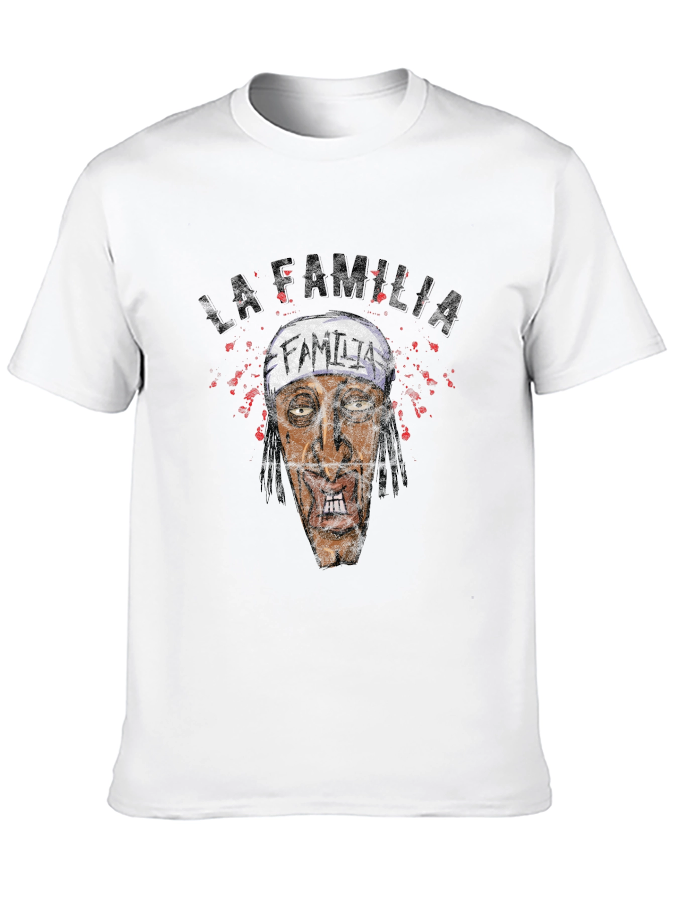 La Familia Graphic Print Black T-Shirt