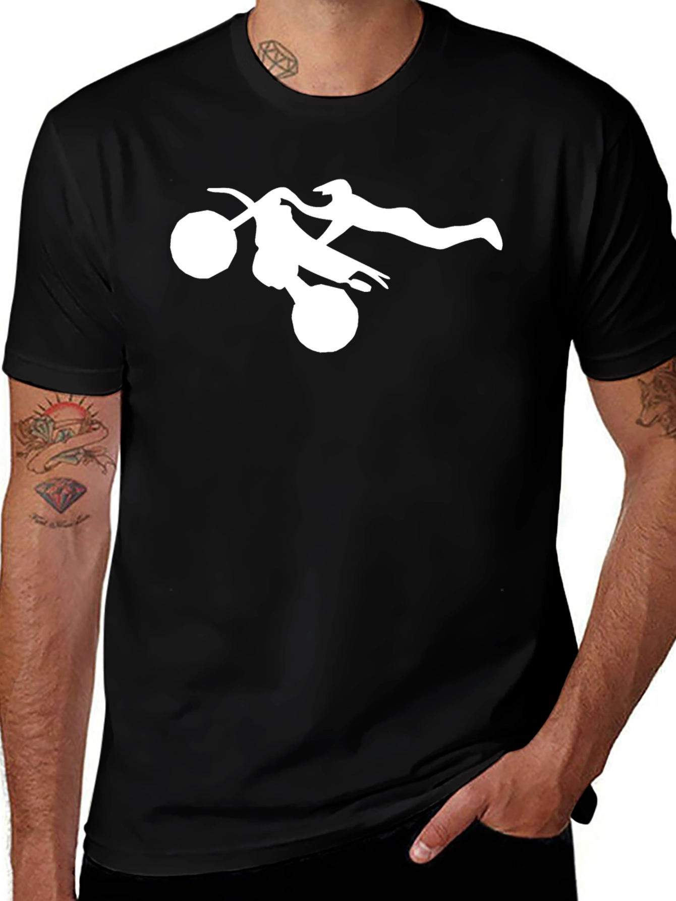 Motorcycle Stunt T-Shirt - Cool Graphic Tee