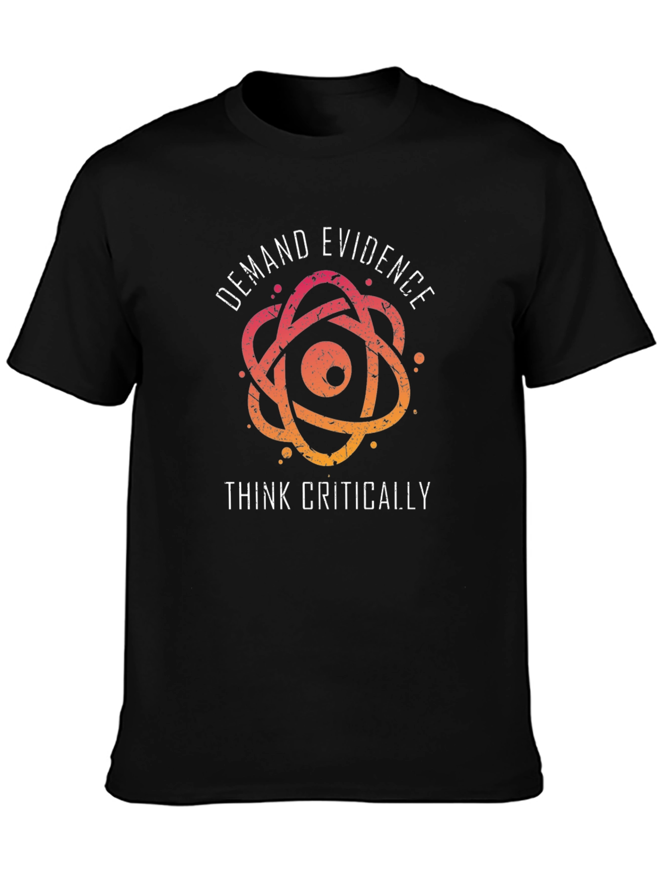 Demand Evidence Think Critically Black T-Shirt