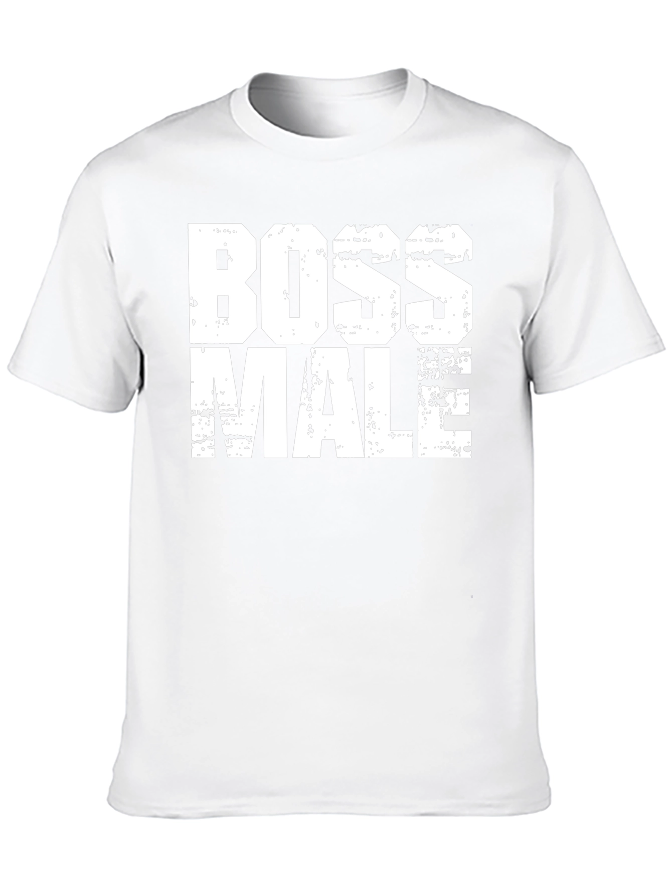 Boss Male Graphic Tee - Black Cotton Blend