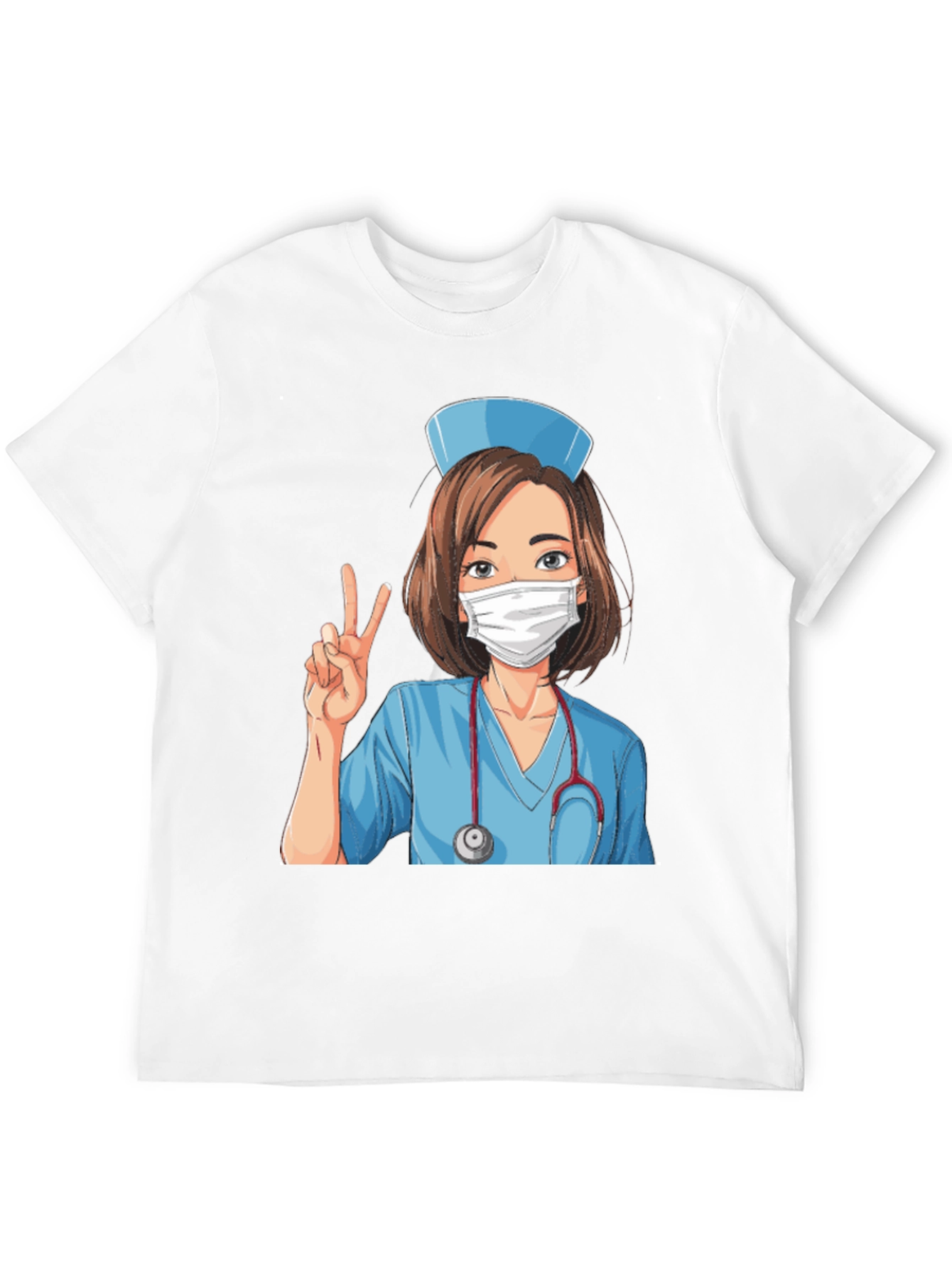 Nurse Cartoon Graphic T-Shirt