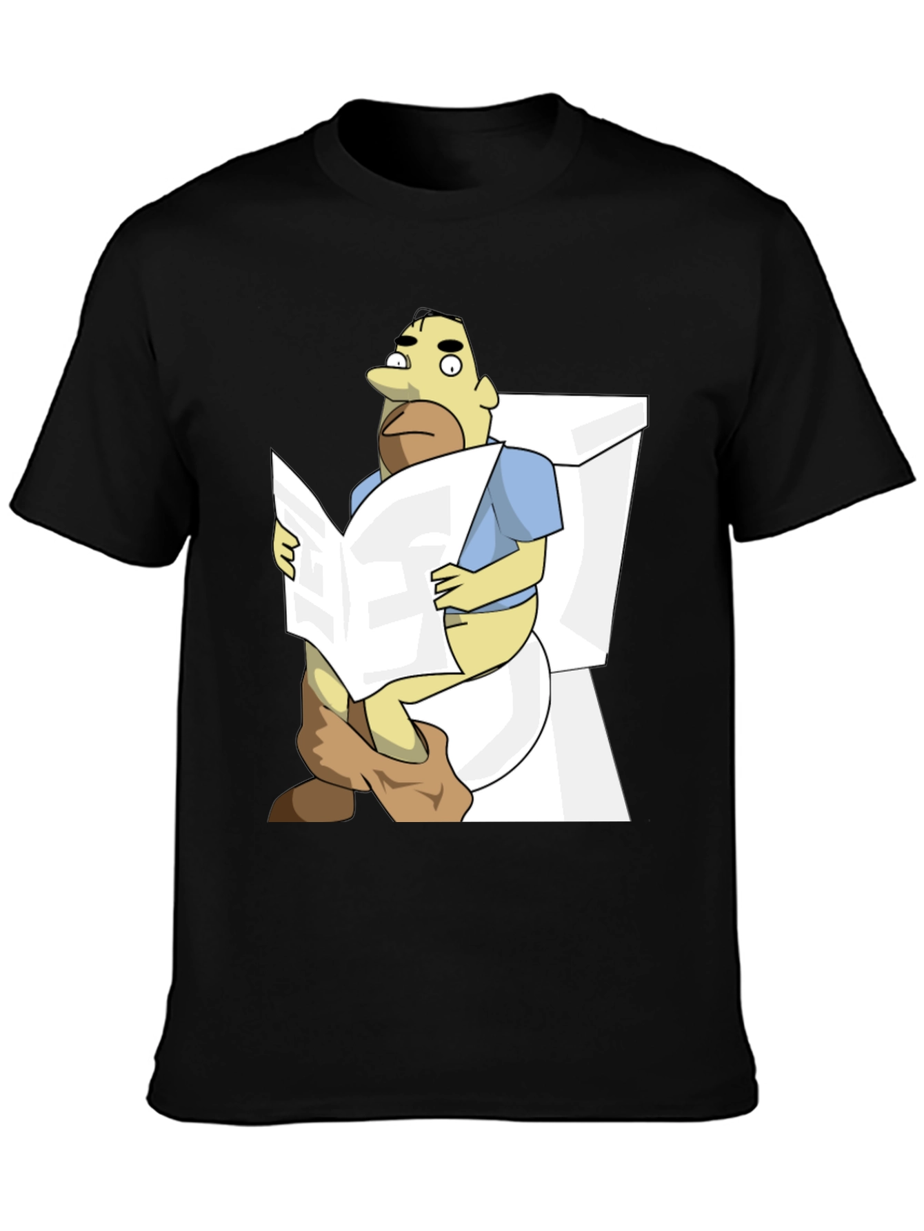 Toilet Time T-Shirt: Funny Cartoon Graphic Tee