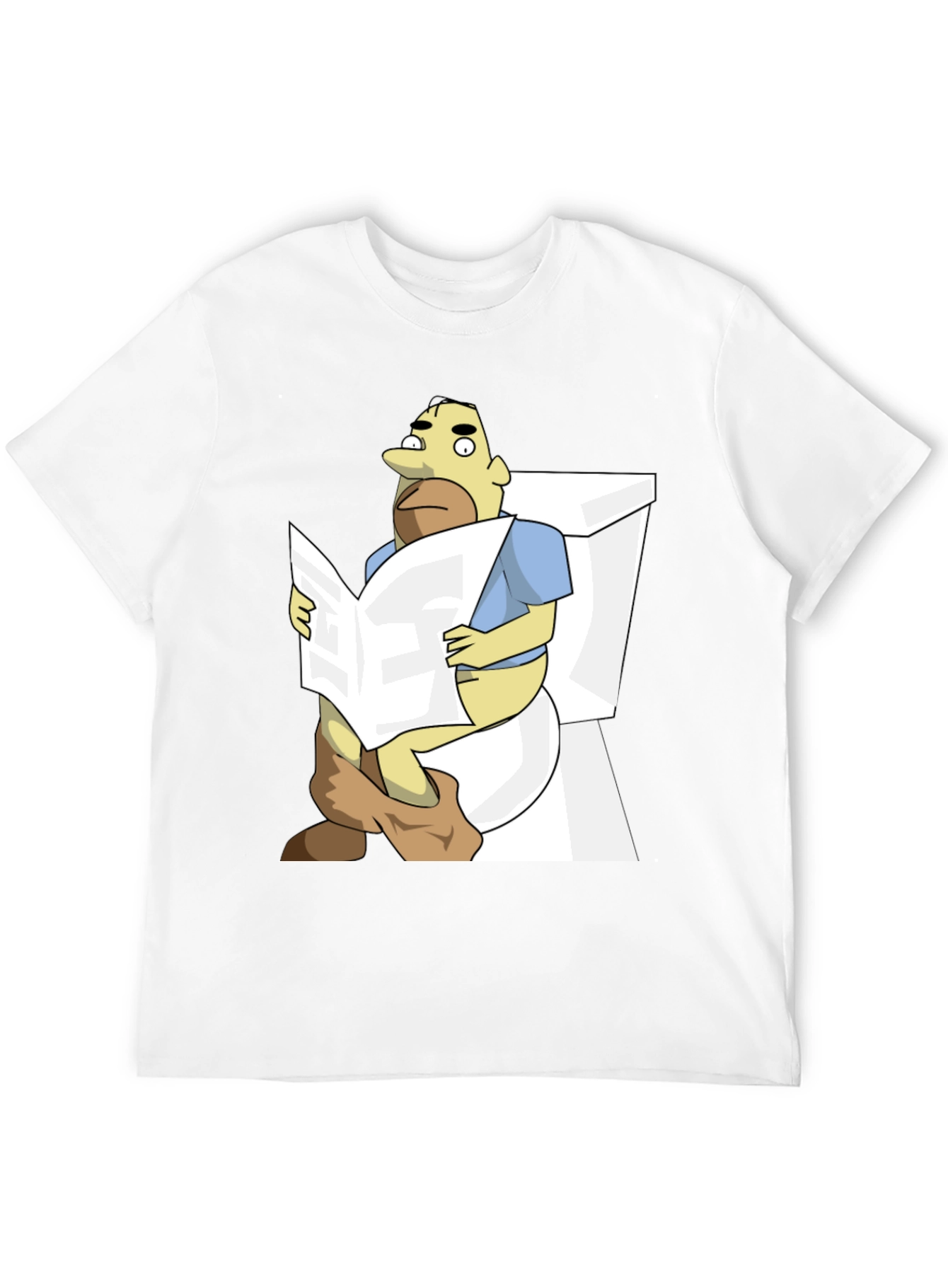 Toilet Time T-Shirt: Funny Cartoon Graphic Tee
