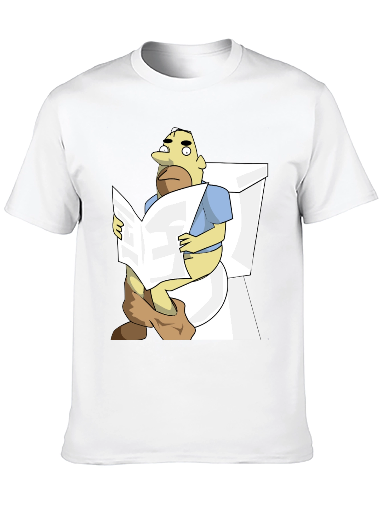 Toilet Time T-Shirt: Funny Cartoon Graphic Tee