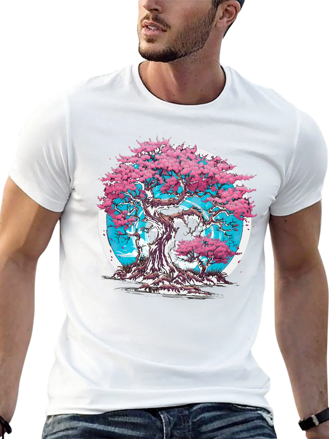 Cherry Blossom Tree Graphic T-Shirt