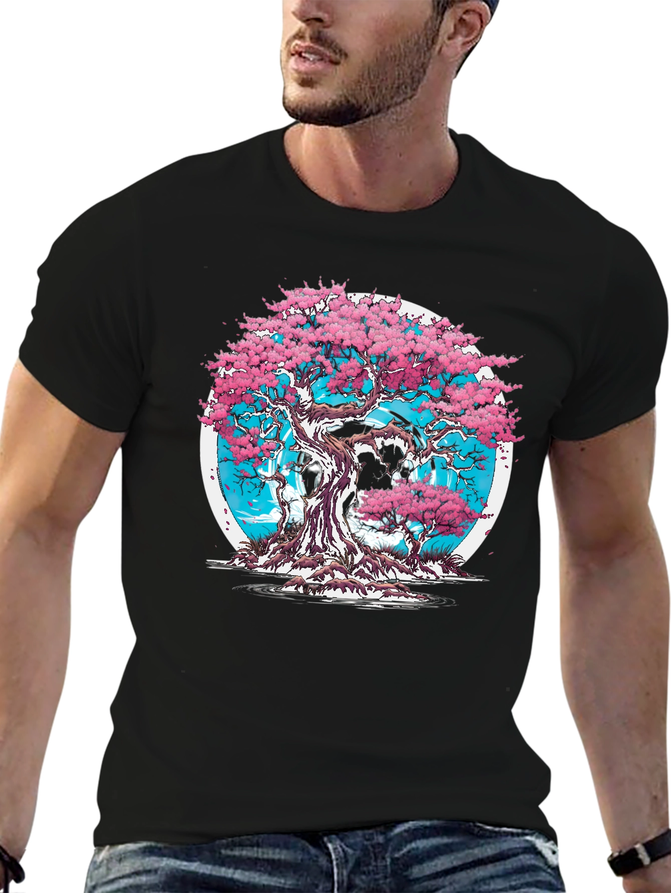 Cherry Blossom Tree Graphic T-Shirt