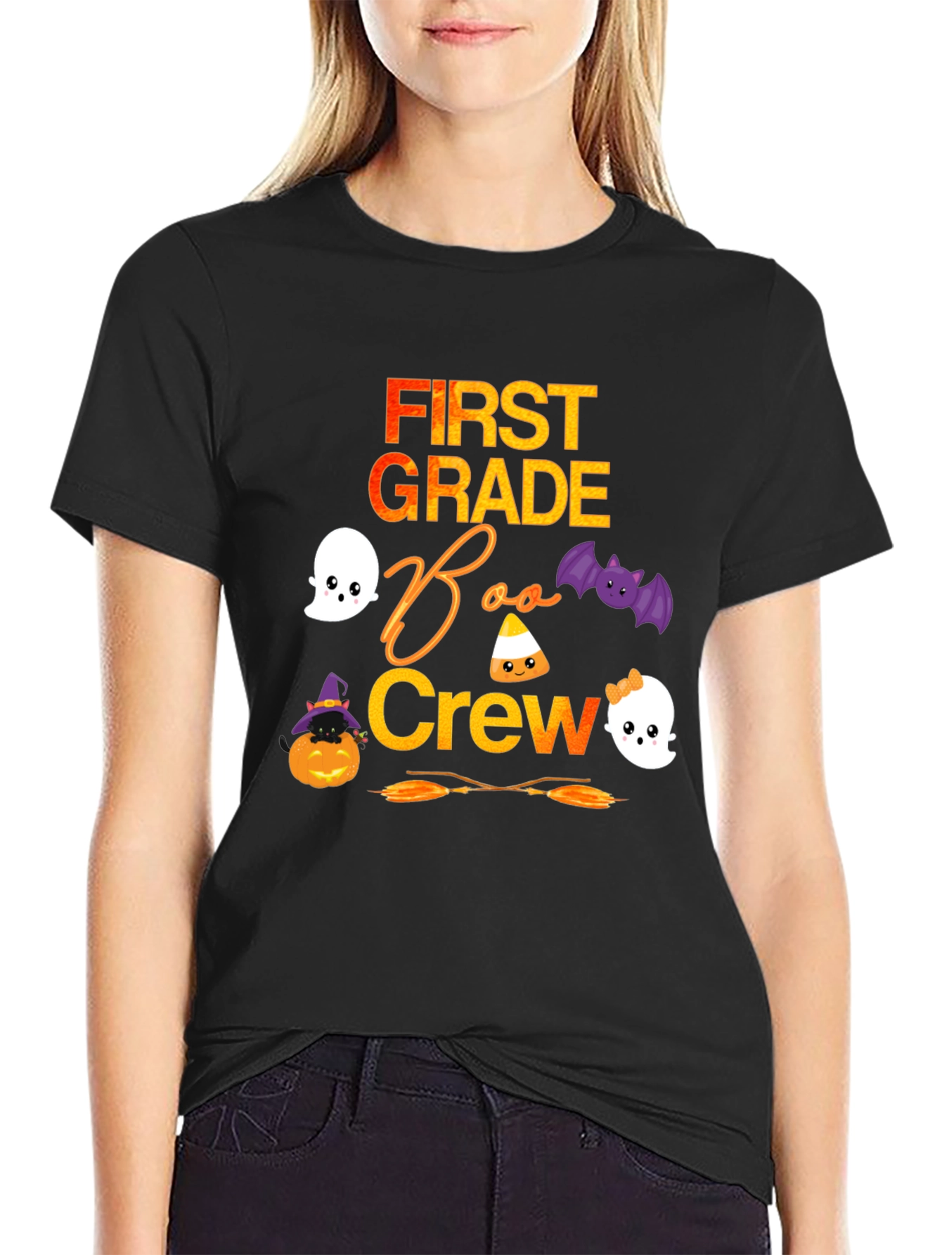 First Grade Boo Crew Halloween T-Shirt