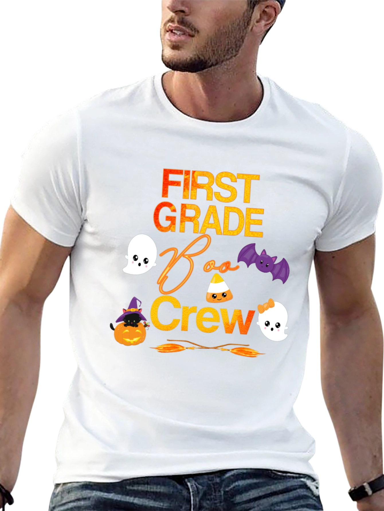 First Grade Boo Crew Halloween T-Shirt